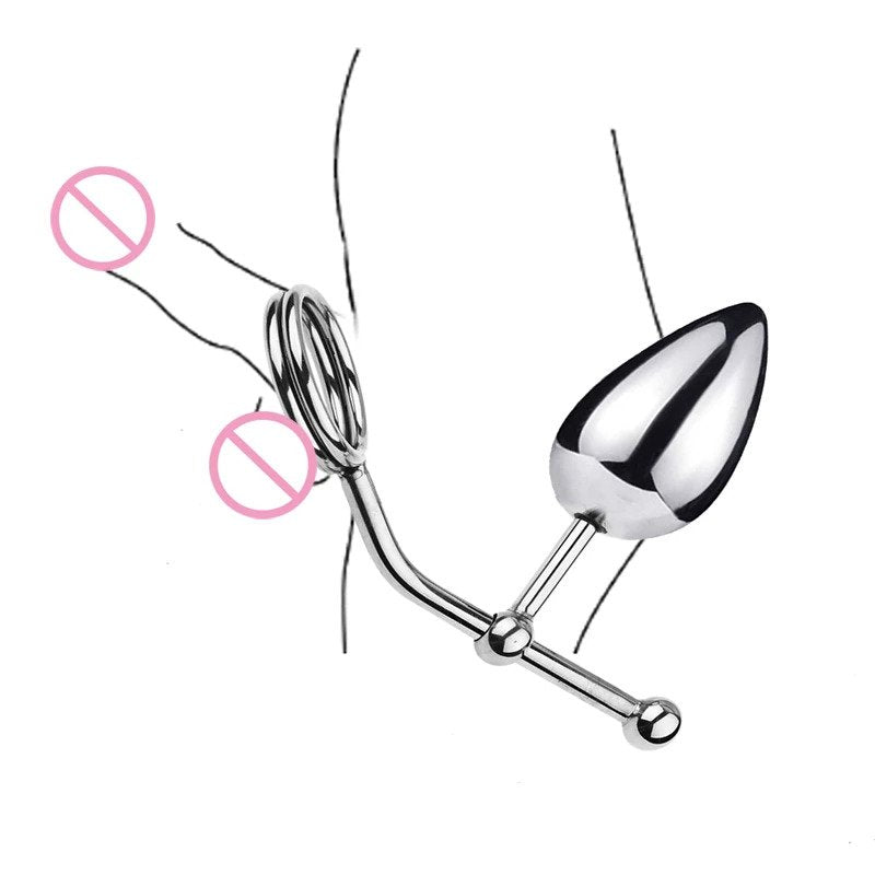 Come Closer | Fetish Chrome Ring | Anal Adjustable Hook | Stainless Steel、mySite、bottomscart