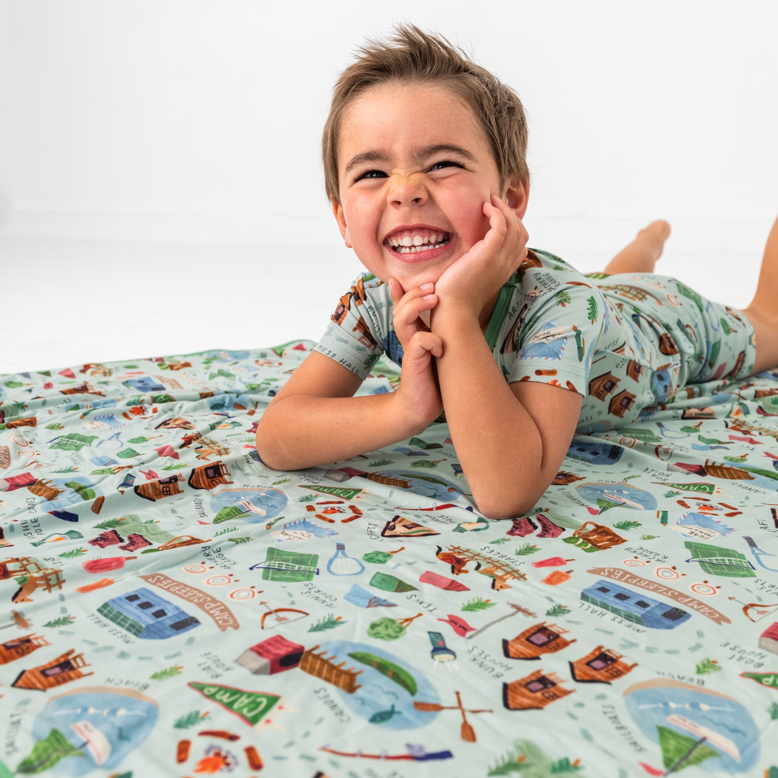 Green Camp Sleepies Large Cloud Blanket®、mySite、g9winljtr