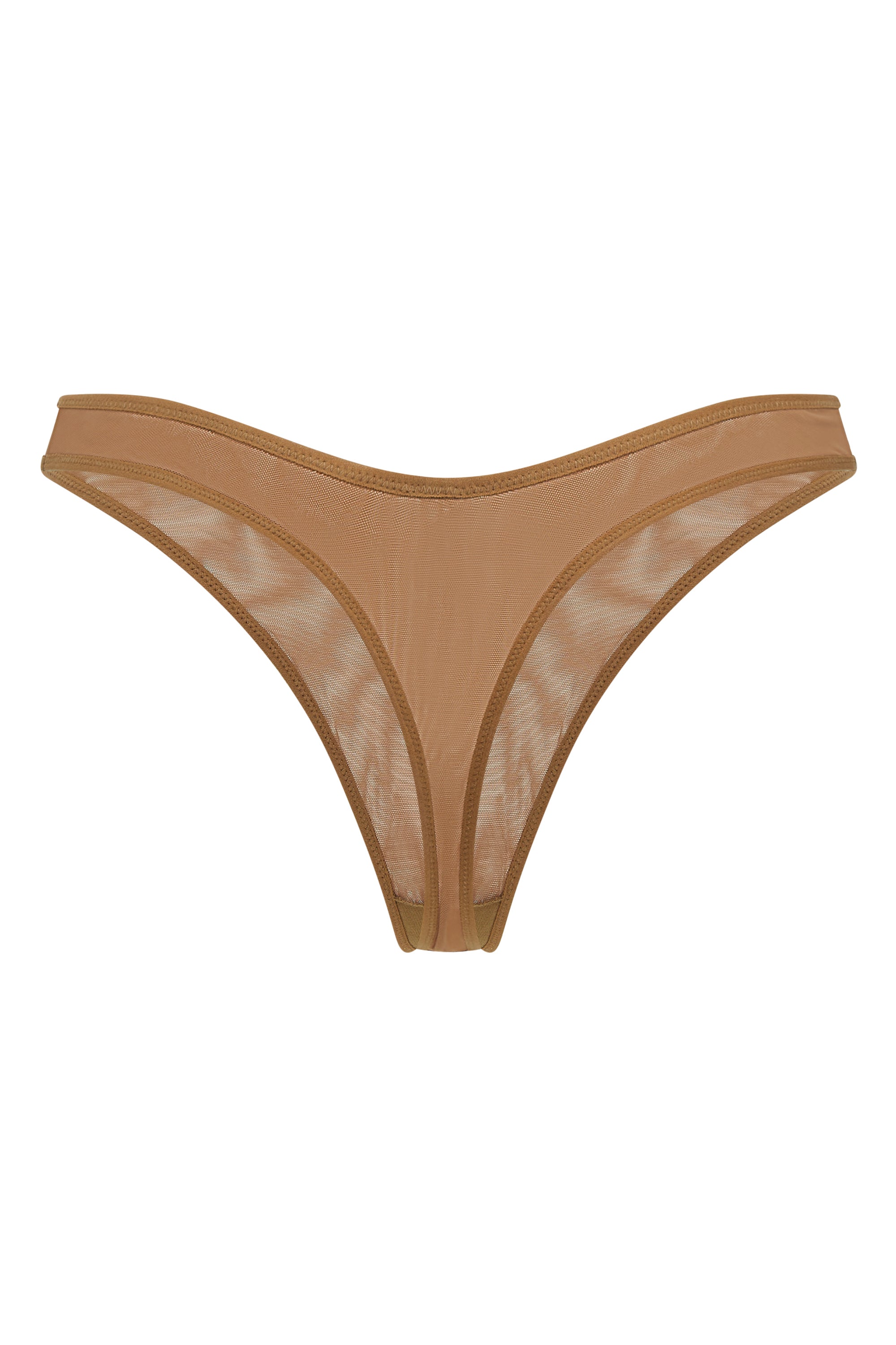 Soft Mesh Thong in Almond、mySite、solidvoid