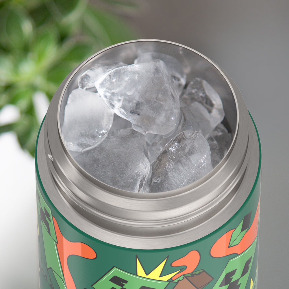 12oz FUNTAINER® WATER BOTTLE MINECRAFT、mySite、noshort