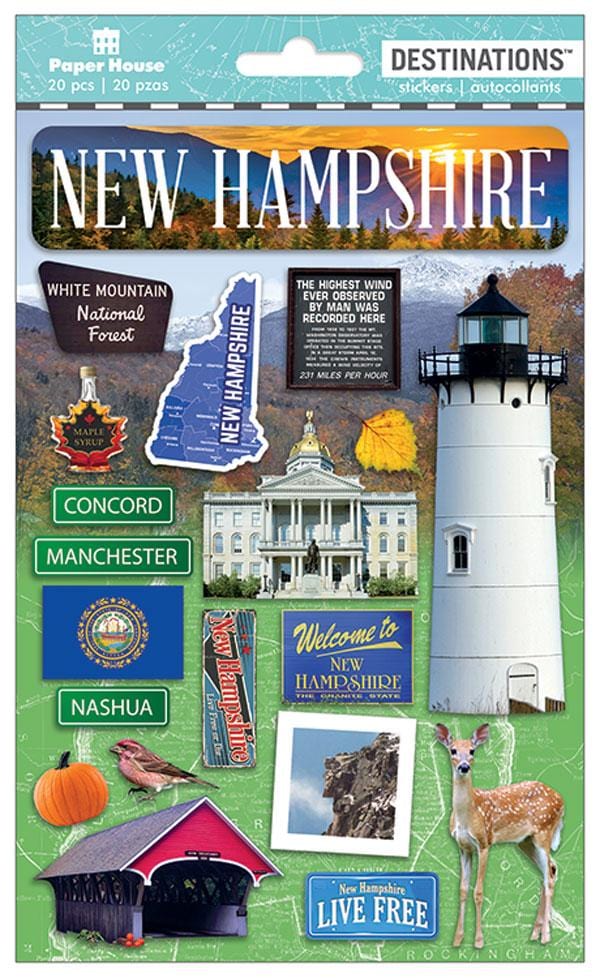  Scrapbook Stickers - 3D New Hampshire、mySite、ghnorth