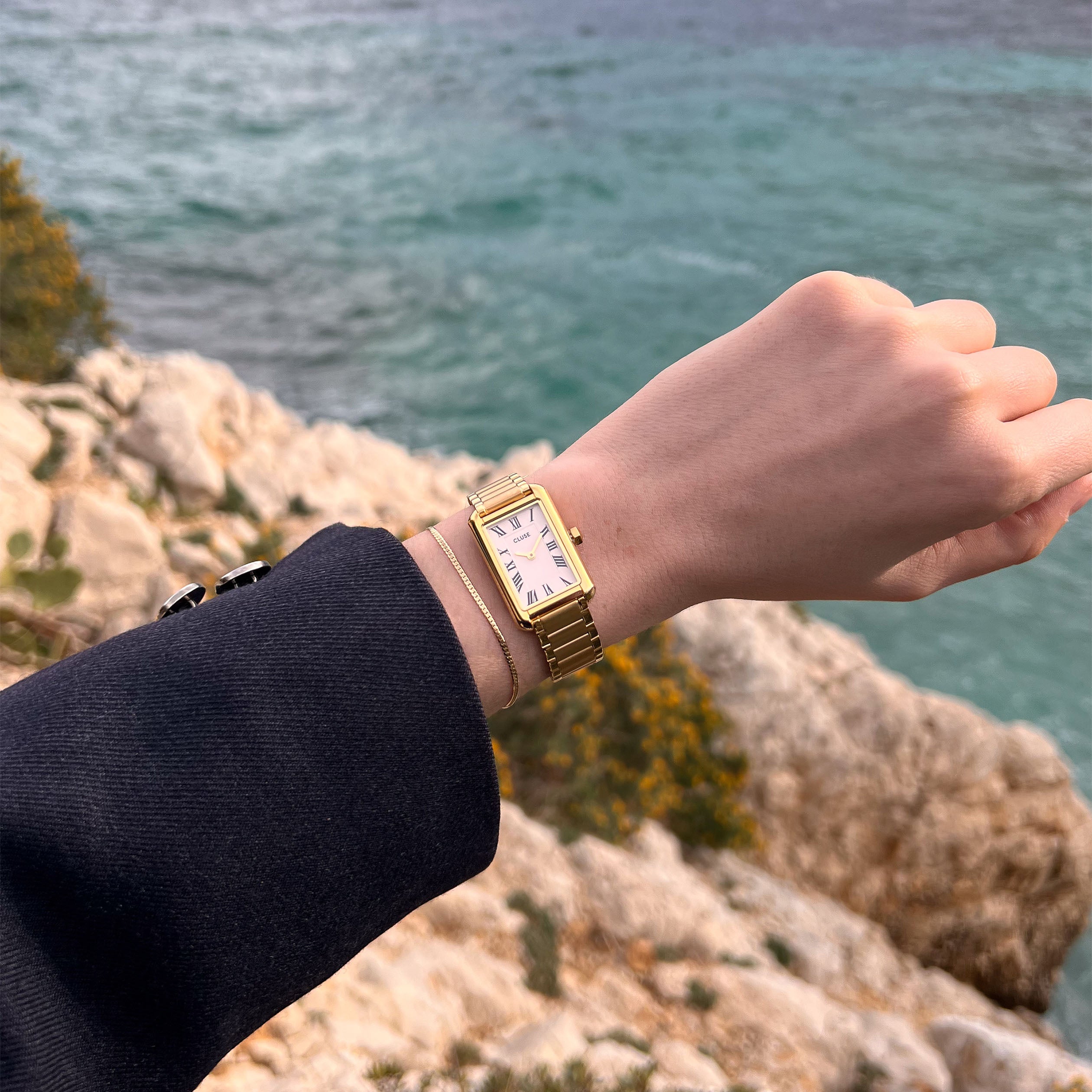 Belisenna Watch Steel, White, Gold Colour、mySite、botmansion