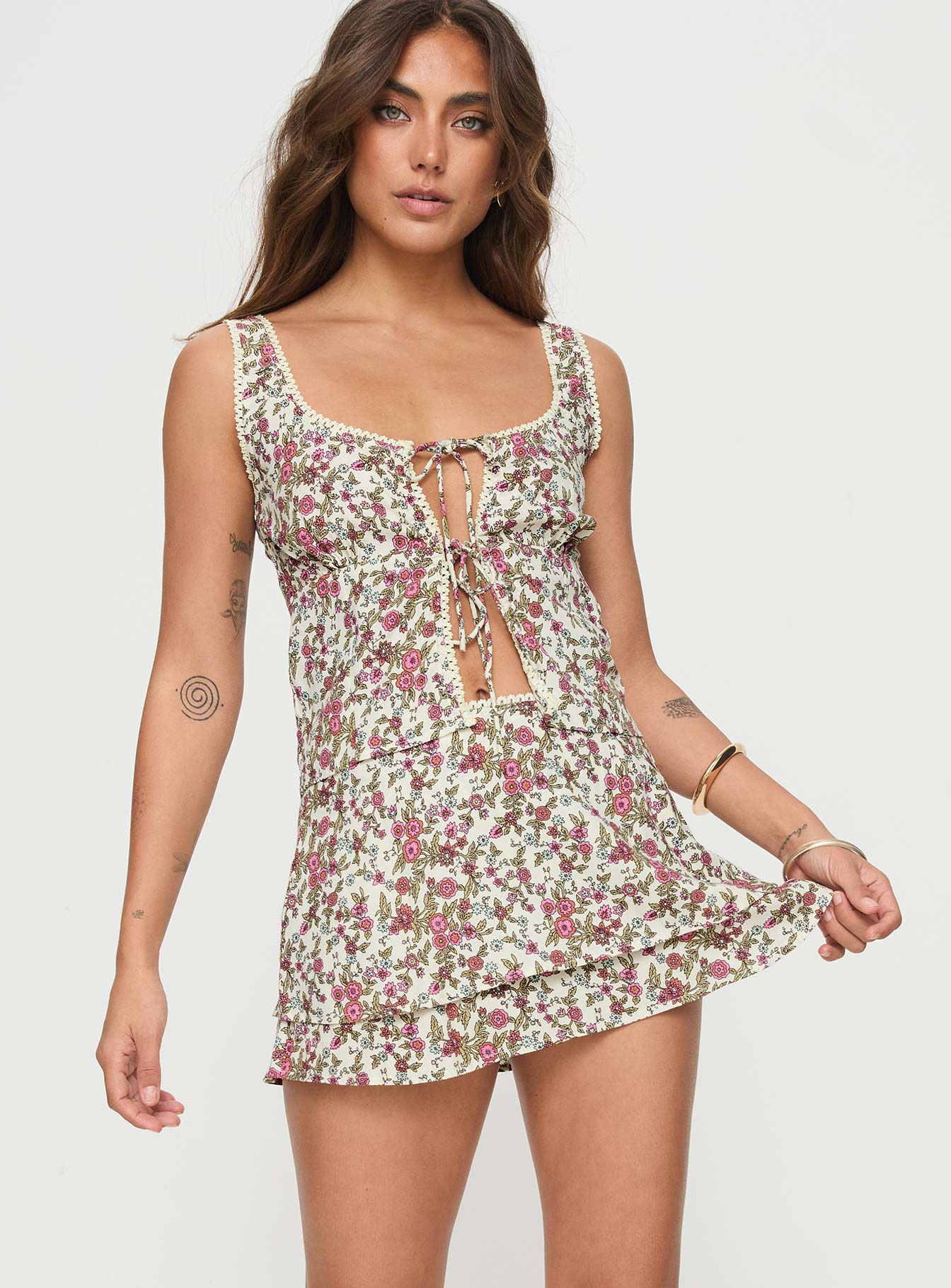 Luiso Mini Skirt Multi、mySite、solidvoid