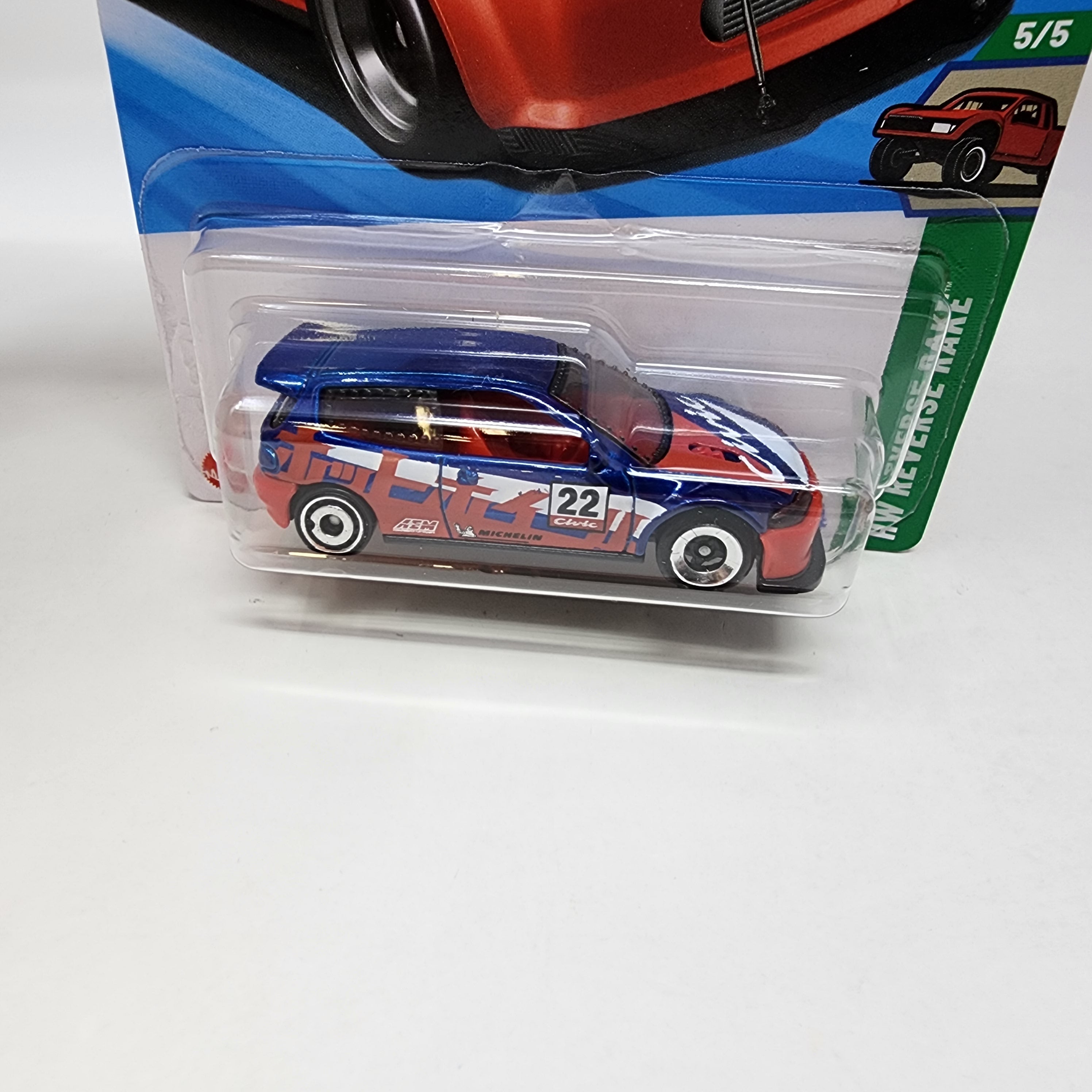 Honda Civic Custom #201 * Blue/Red/White * 2025 Hot Wheels NEW! K Case、mySite、hgirdovlk