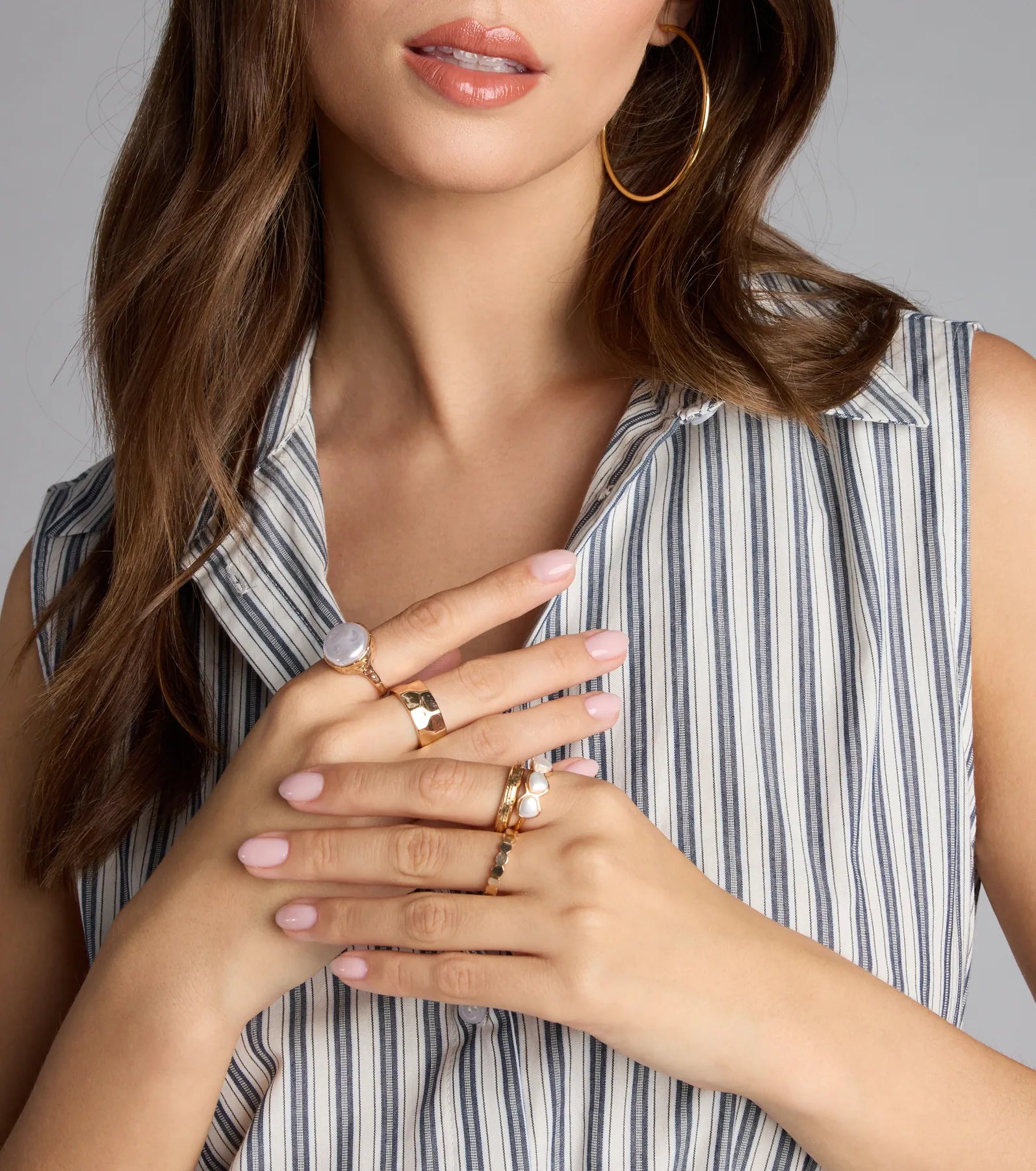  Trending Now Faux Pearl Ring Set、mySite、justintrudeaud