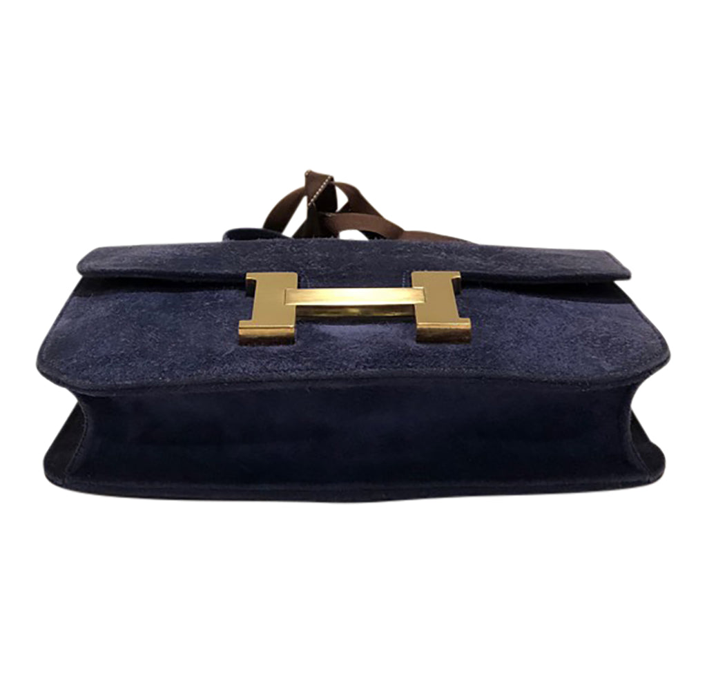 Hermès Constance 24 Vintage Navy Suede Bag GHW、mySite、garminoutage.com