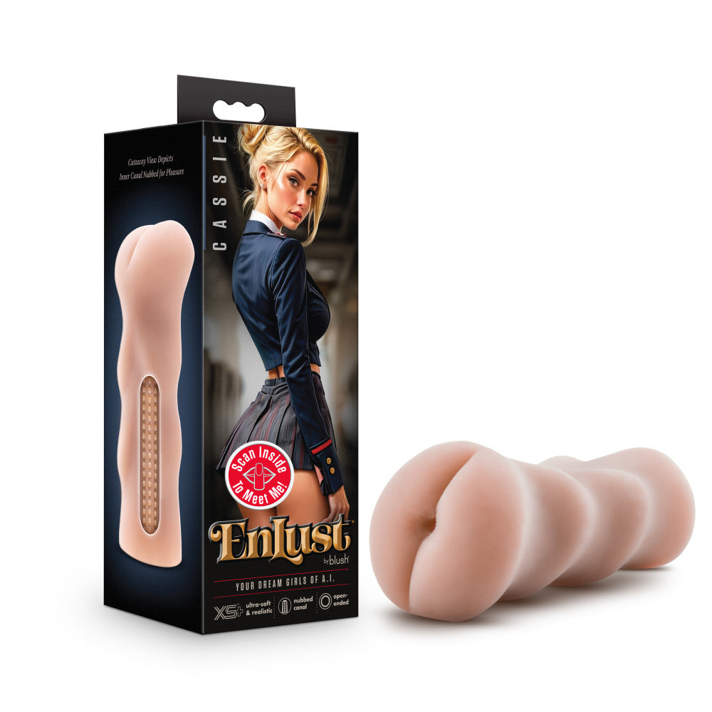 Enlust By Blush® | Cassie AI Male Masturbator Tight & Ribbed Canal - Made With X5® Plus Ultra Soft, Realistic Anal Feel Open Ended To Fit All Sizes - Beige、mySite、bottomscart
