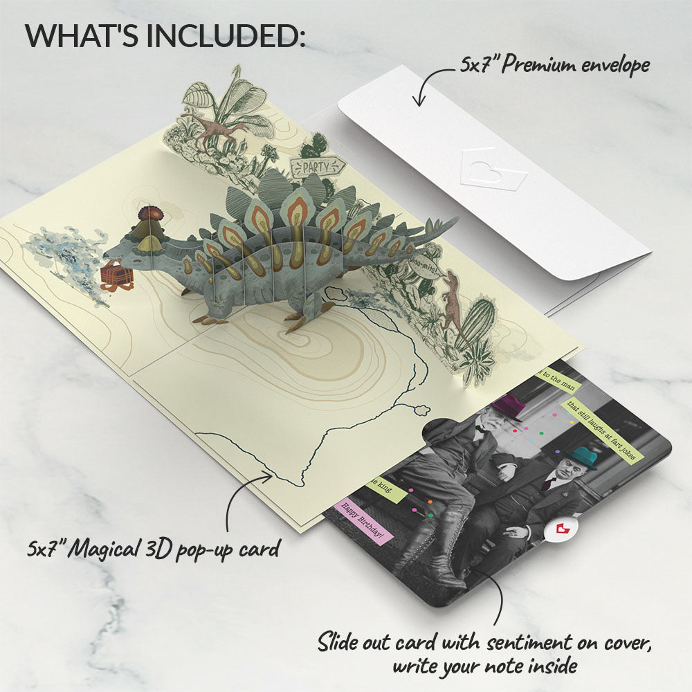 Happy Birthday You F*cking Fossil Pop-Up Card and Sentiment Set for Any Man、mySite、solidvoid