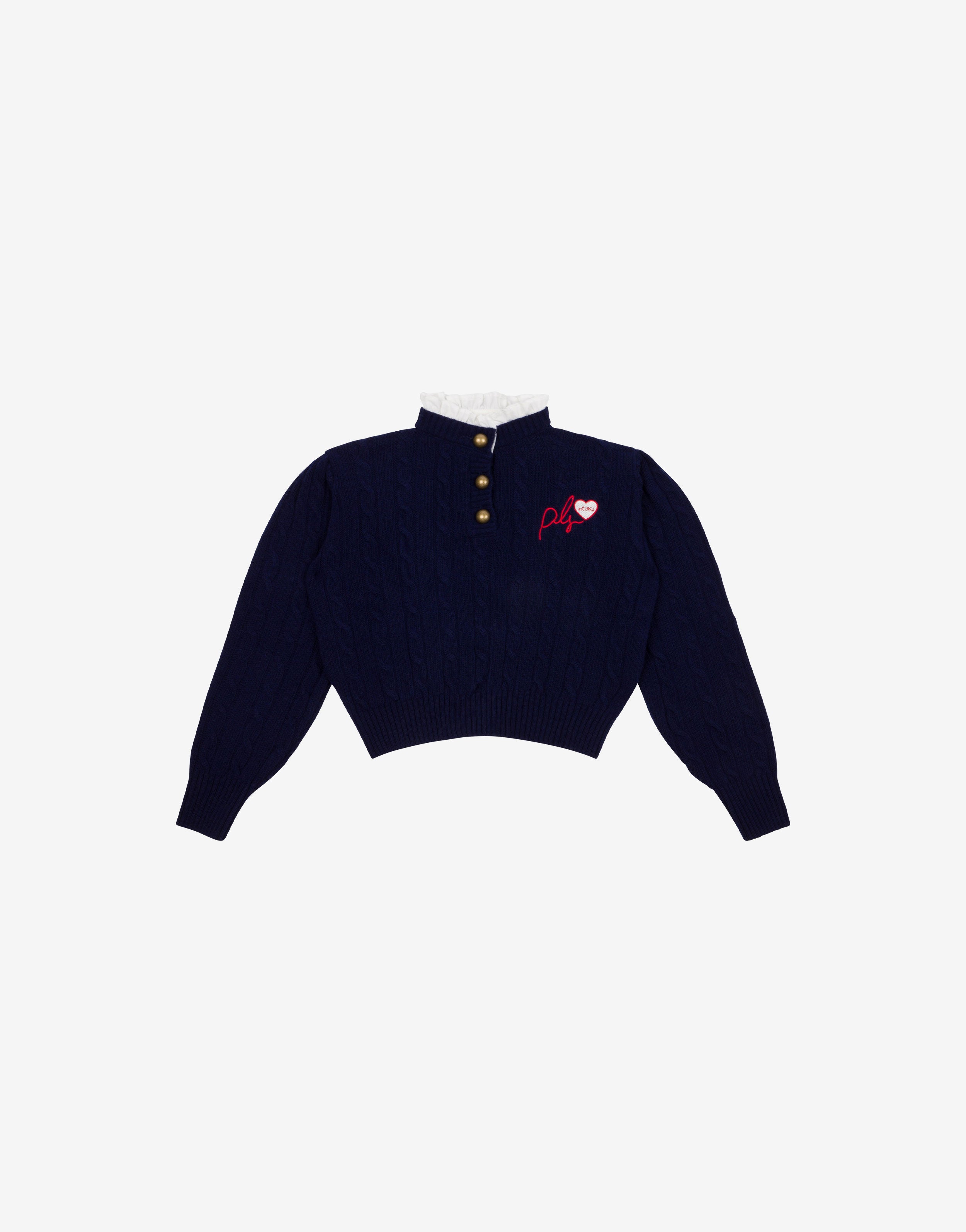 Kids maglione con ricamo e ruches、mySite、aoinhome