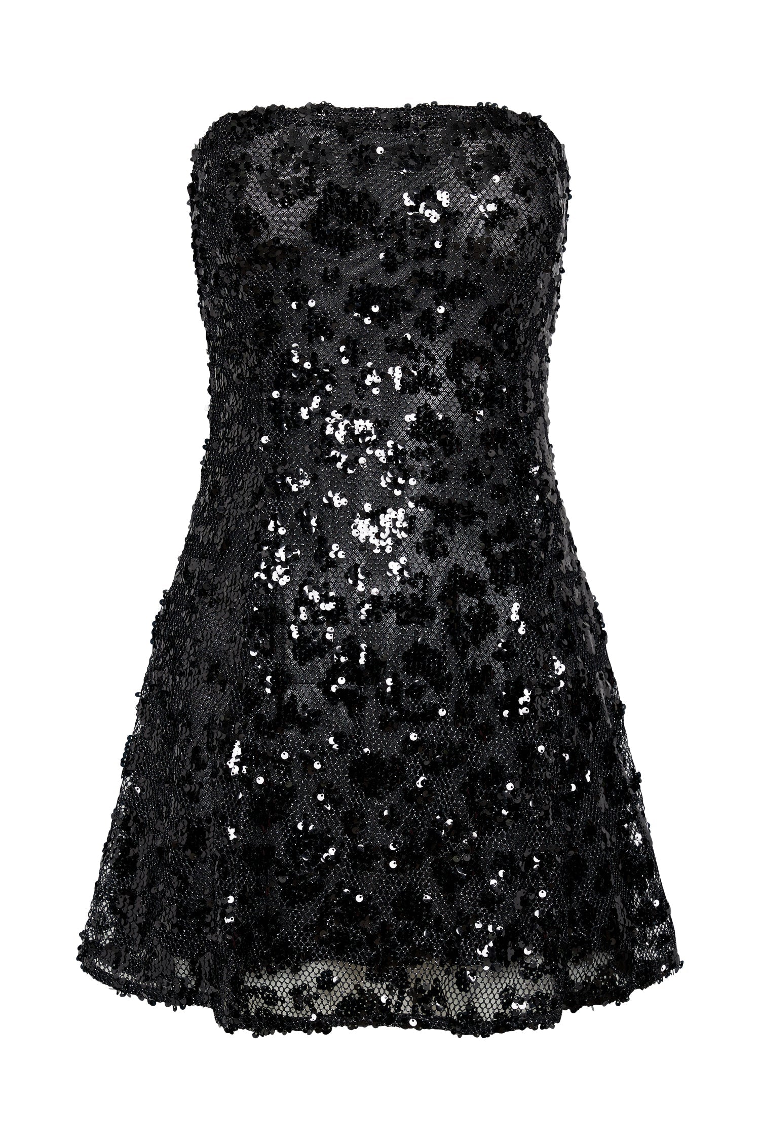 Everleigh Strapless Sequin Mini Dress - Black、mySite、solidvoid