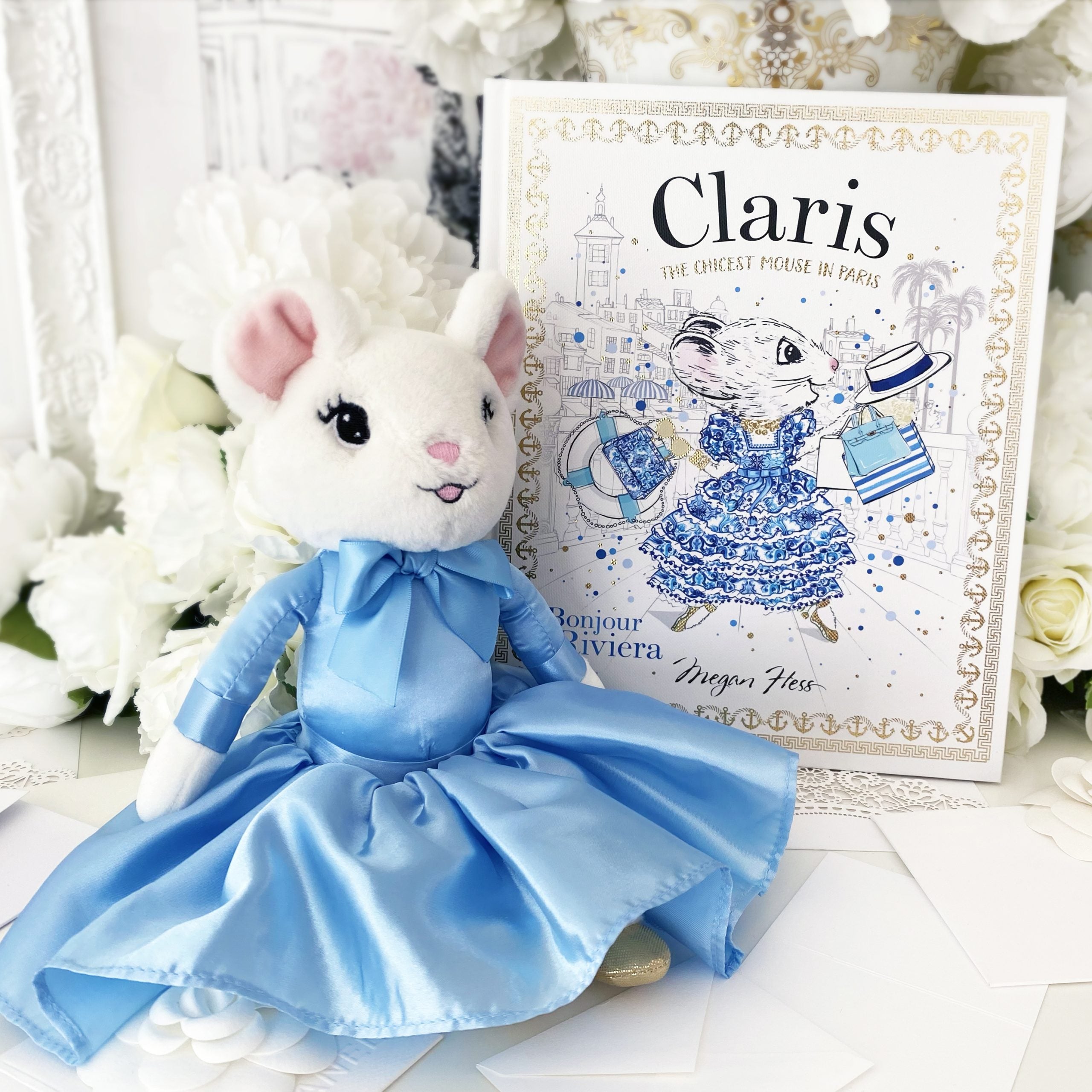 RETIRED - Claris The Mouse - Tres Belle Blue Plush Doll、mySite、g9winljtr