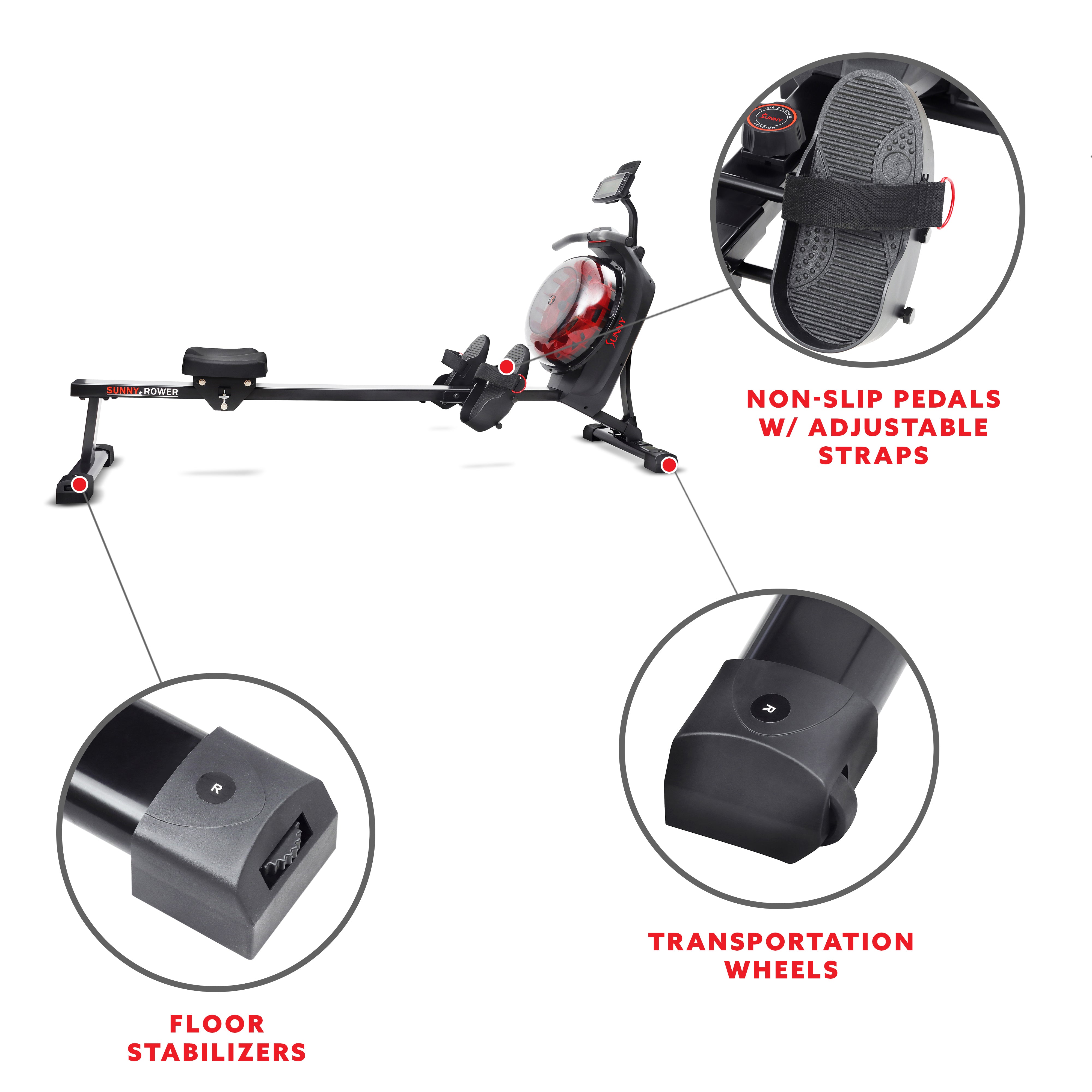  Hydro + Dual Resistance Smart Magnetic Water Rowing Machine、mySite、ghnorth