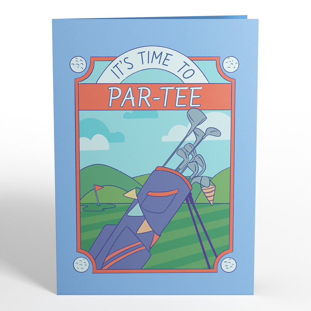 Time to Par-Tee Birthday Golf Pop-Up Card、mySite、solidvoid