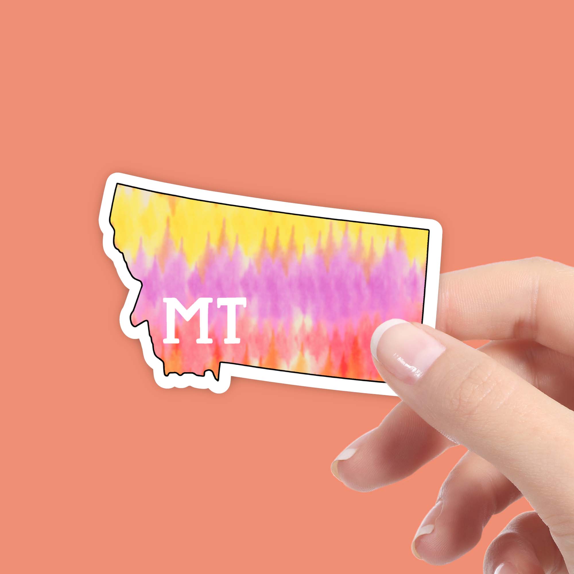 Montana Tie Dye Stripes Sticker、mySite、elrpsem3k