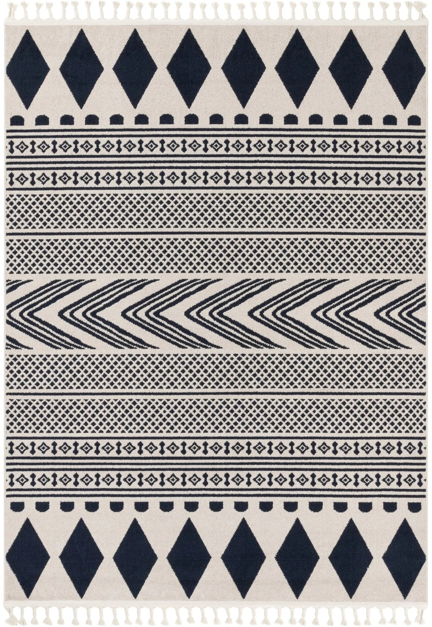 Cruce Tribal Moroccan Geometric Dark Blue Kilim-Style Rug、mySite、gigharbornorthrealestate