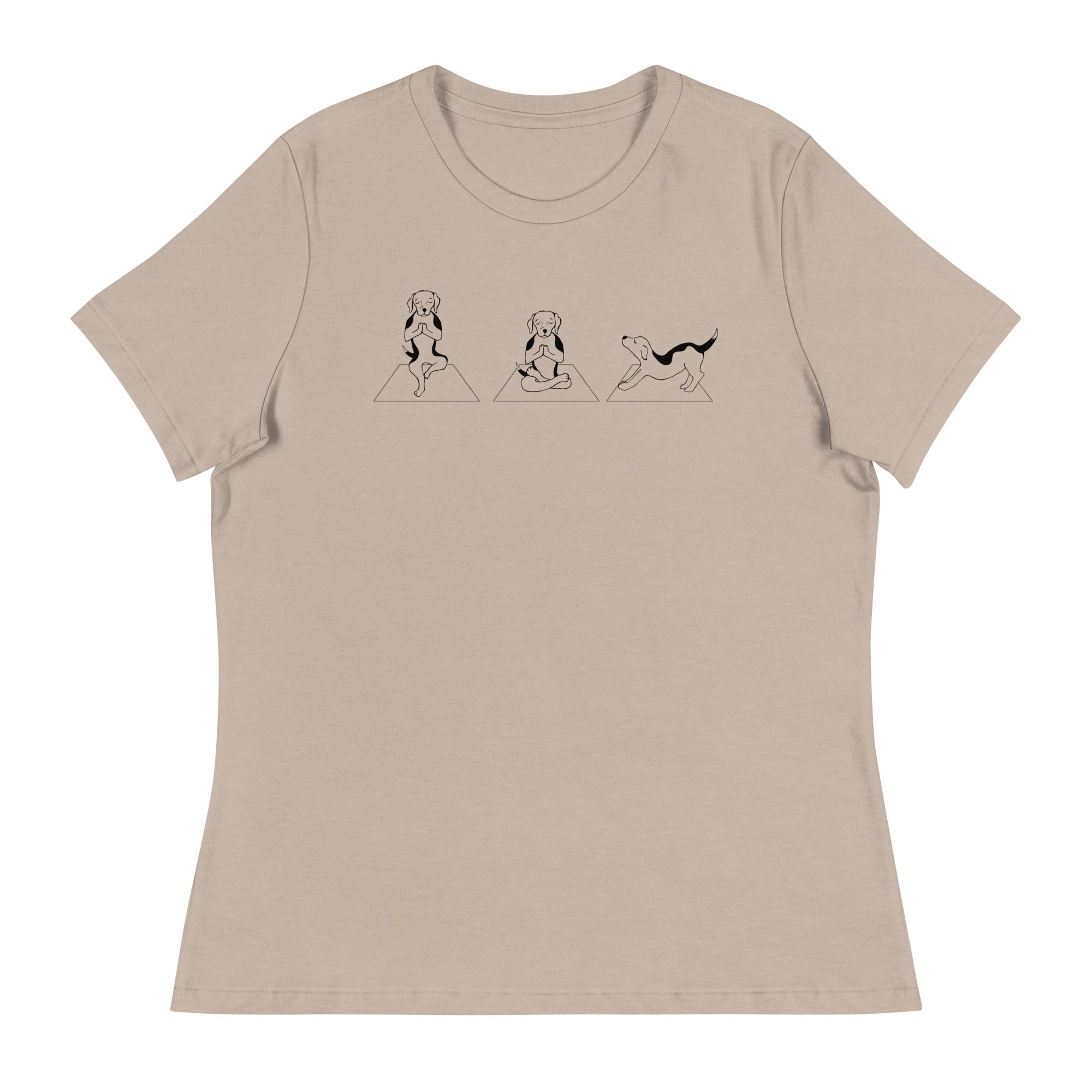 Dog Yoga Pose Relaxed T-Shirt、mySite、camillekostekn