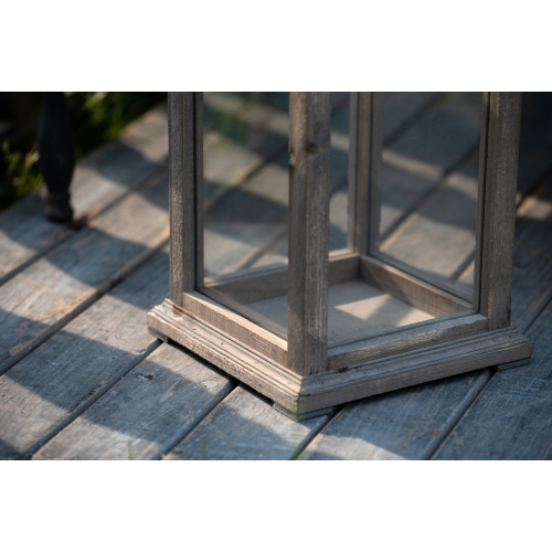 Wooden Candle Lantern Decorative, Hurricane Lantern Holder Decor for Indoor Outdoor, Home Garden Wedding、、xpatfood