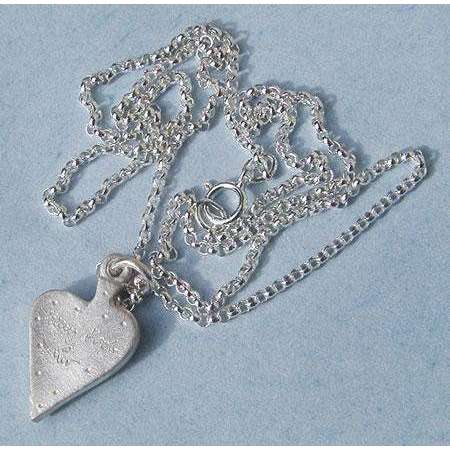 Emily Rosenfeld Sterling Silver Heart with Shin Necklace、mySite、topwebapps