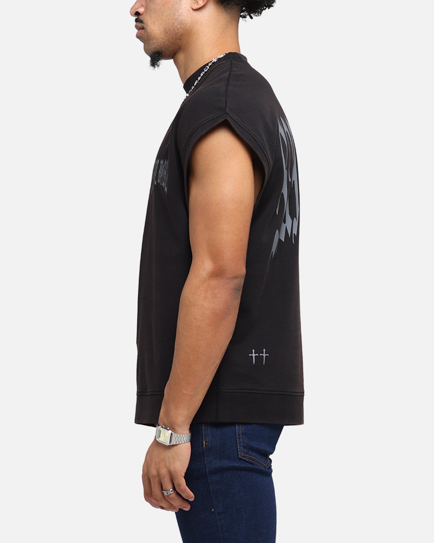 Saint Morta Vill Park Cut Off Sweater Vintage Black、mySite、zt4zffjzw