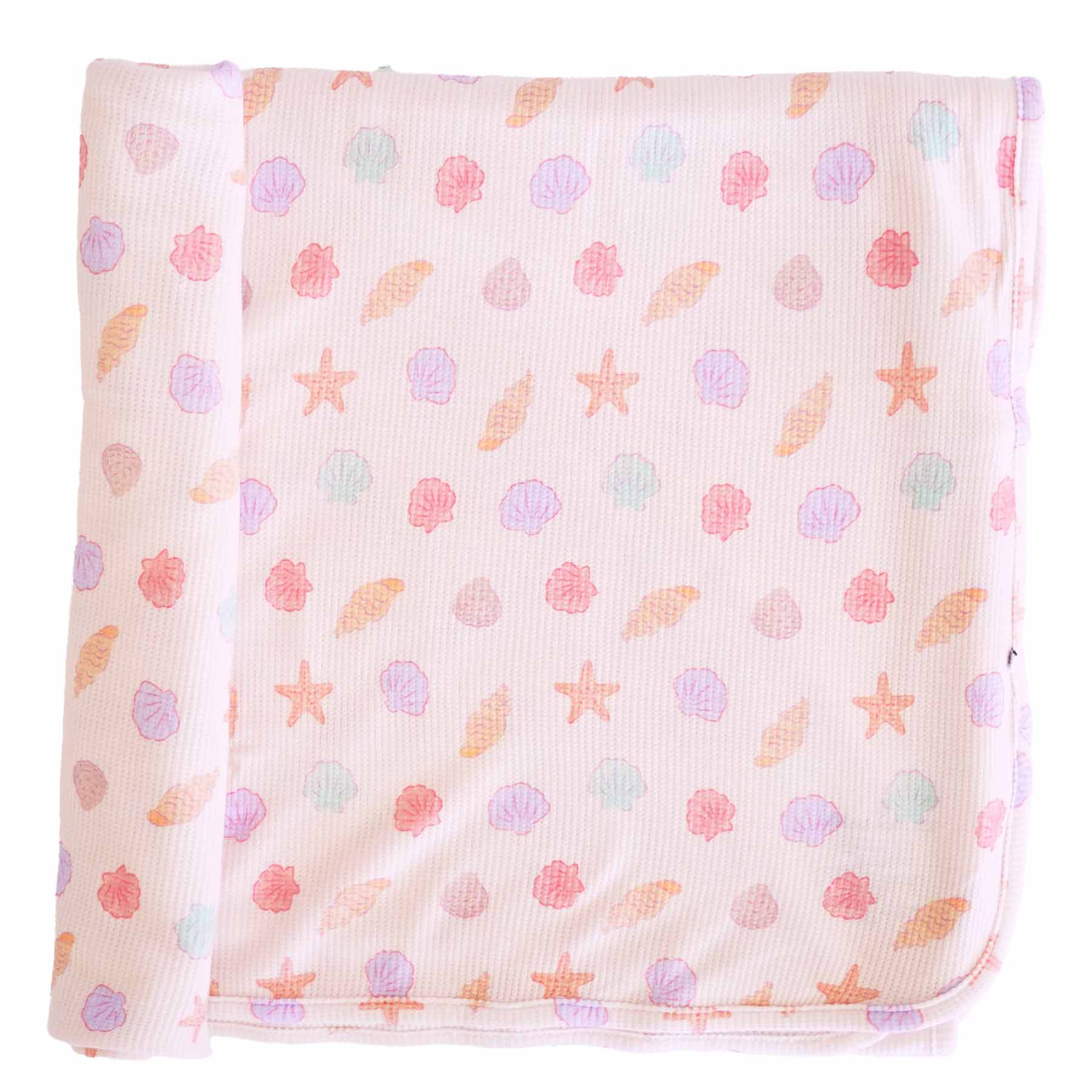  Saltwater Shells Bamboo Waffle Oversized Swaddle Blanket、mySite、layawaytickets