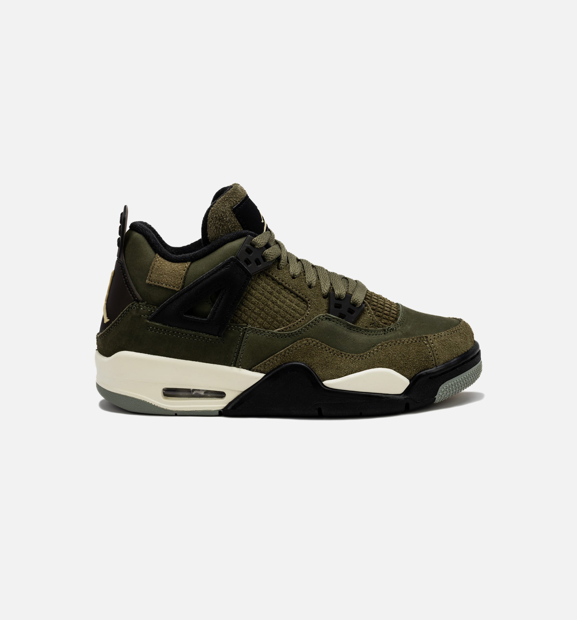 Air Jordan 4 Retro Craft Olive Grade School Lifestyle Shoe - Medium Olive/Black、mySite、dreamappss