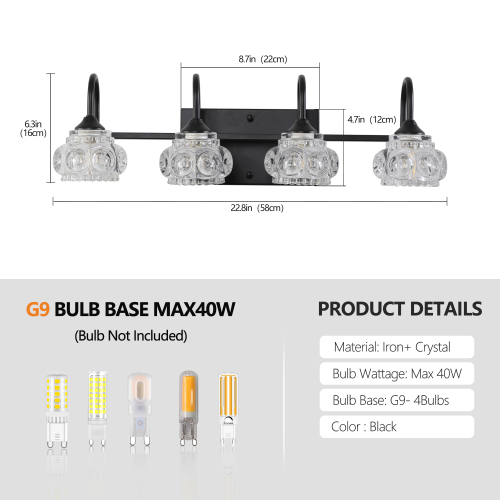17" Nickel Finish Vintage Crystal Vanity Light - Elegant 3-Light Bathroom Mirror Fixture with Clear Glass Shades (No Bulbs)、、eastwooduniform