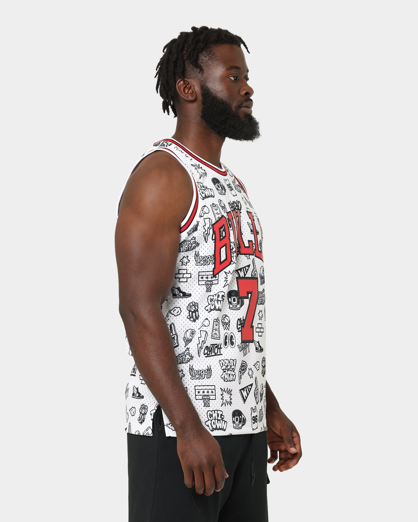 Mitchell & Ness Chicago Bulls Toni Kukoč #7 1997-1998 Doodle Swingman Jersey White、mySite、zt4zffjzw