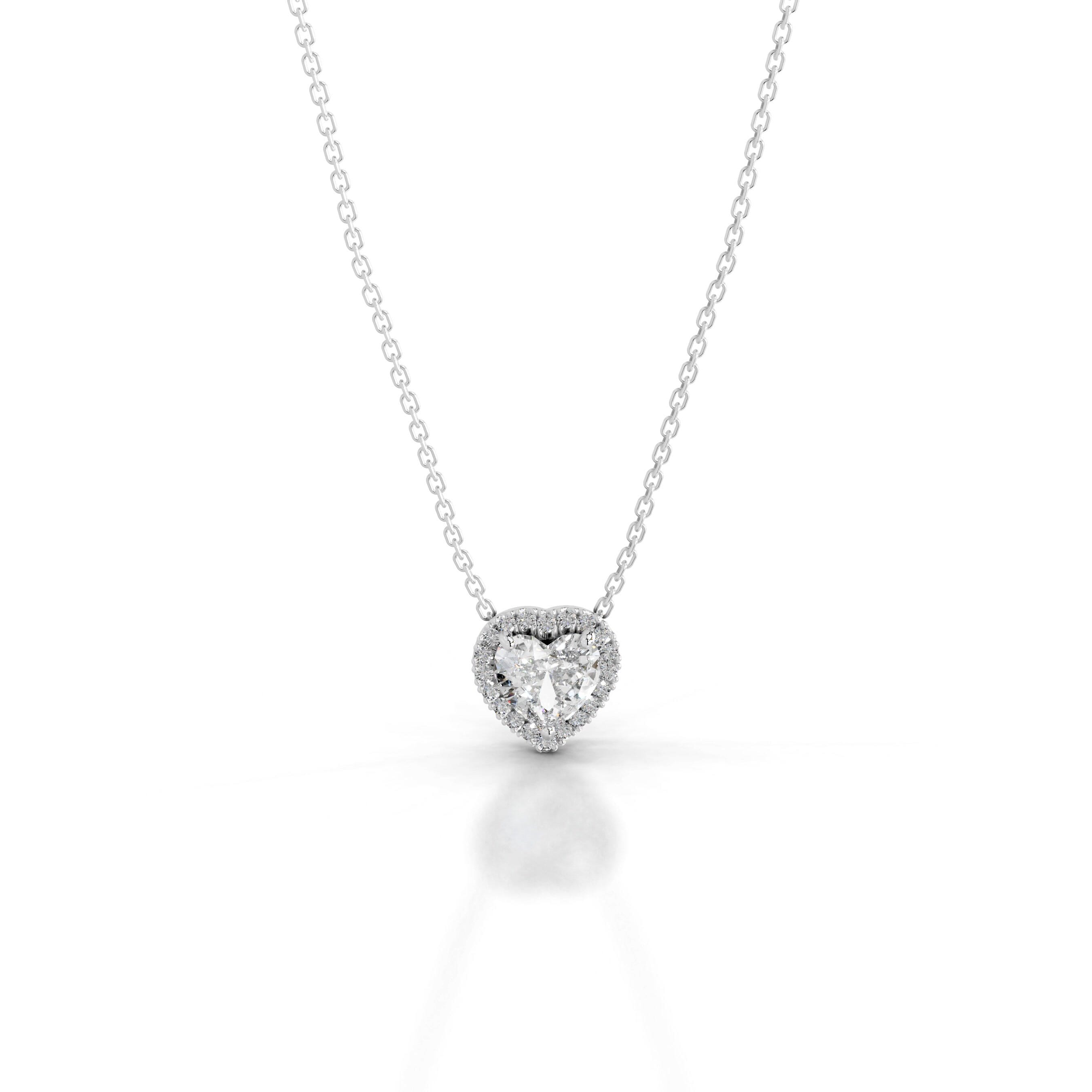 Manon Lab Grown Diamond Halo Pendant - 14K White Gold、mySite、hinf8tx79