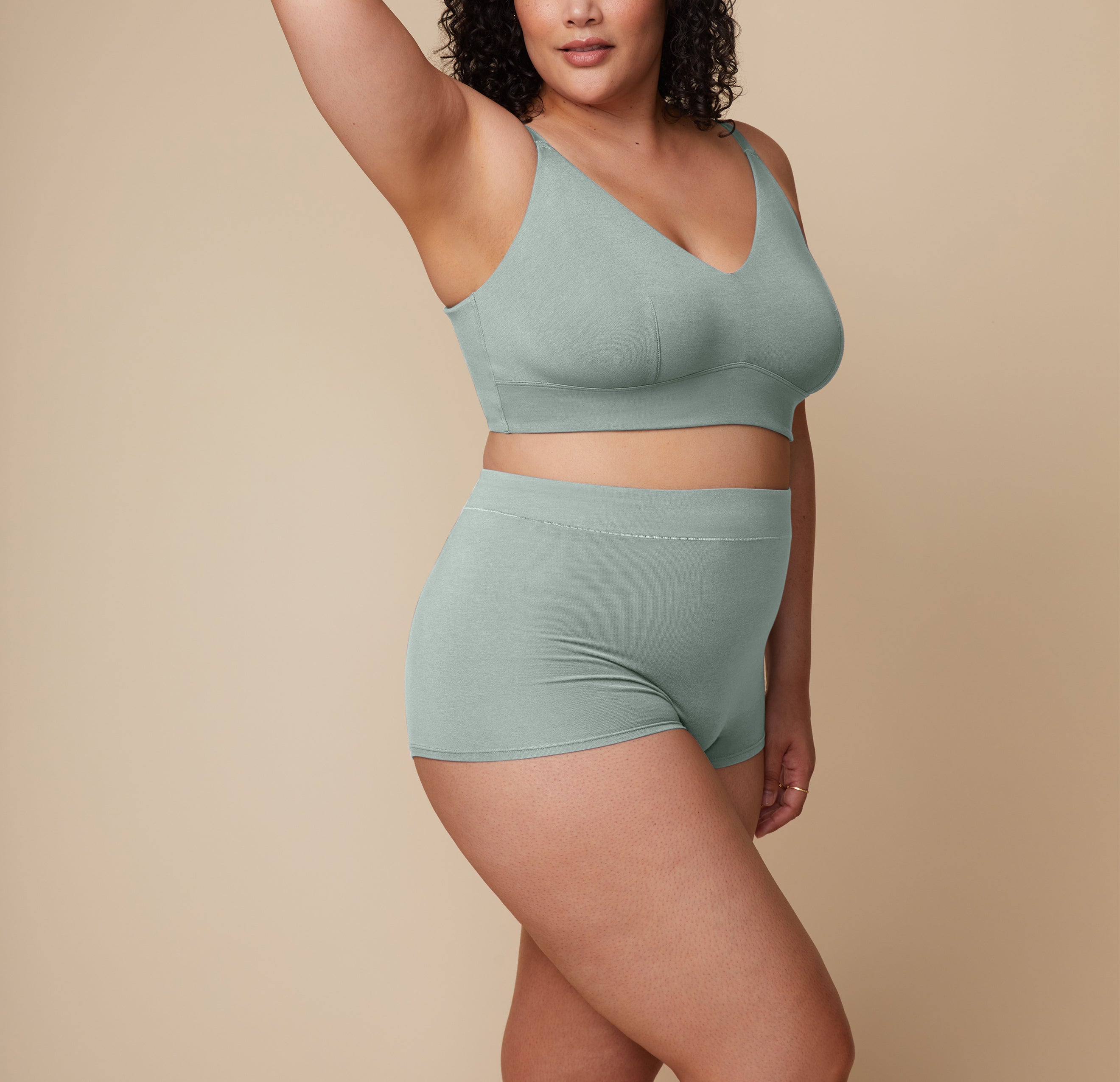Cloud Cotton Highwaist Boyshort - Seaglass、mySite、bengalsvssteelers
