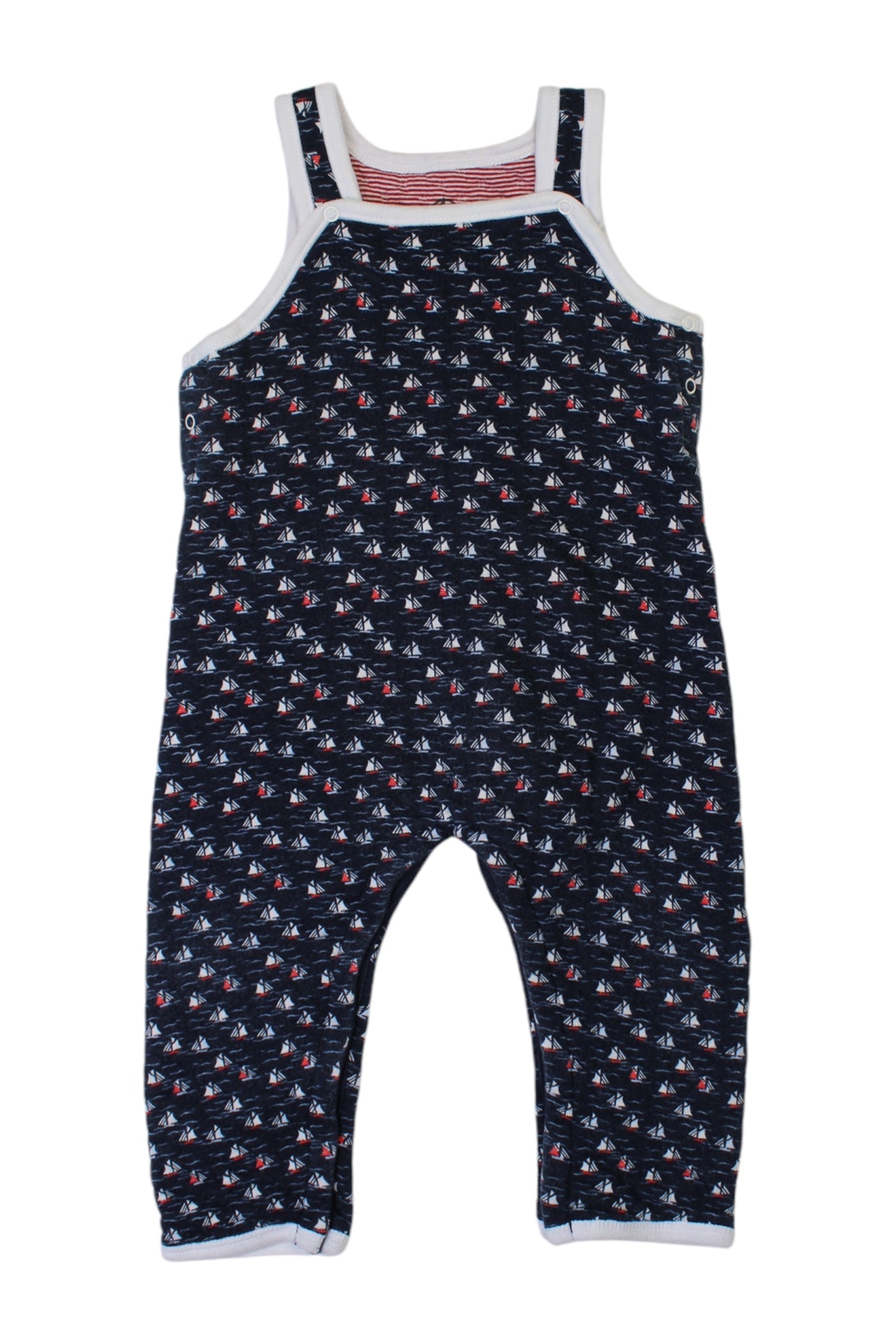 Petit Bateau Nautical Pattern Long Overalls 18-24M、mySite、g9winljtr