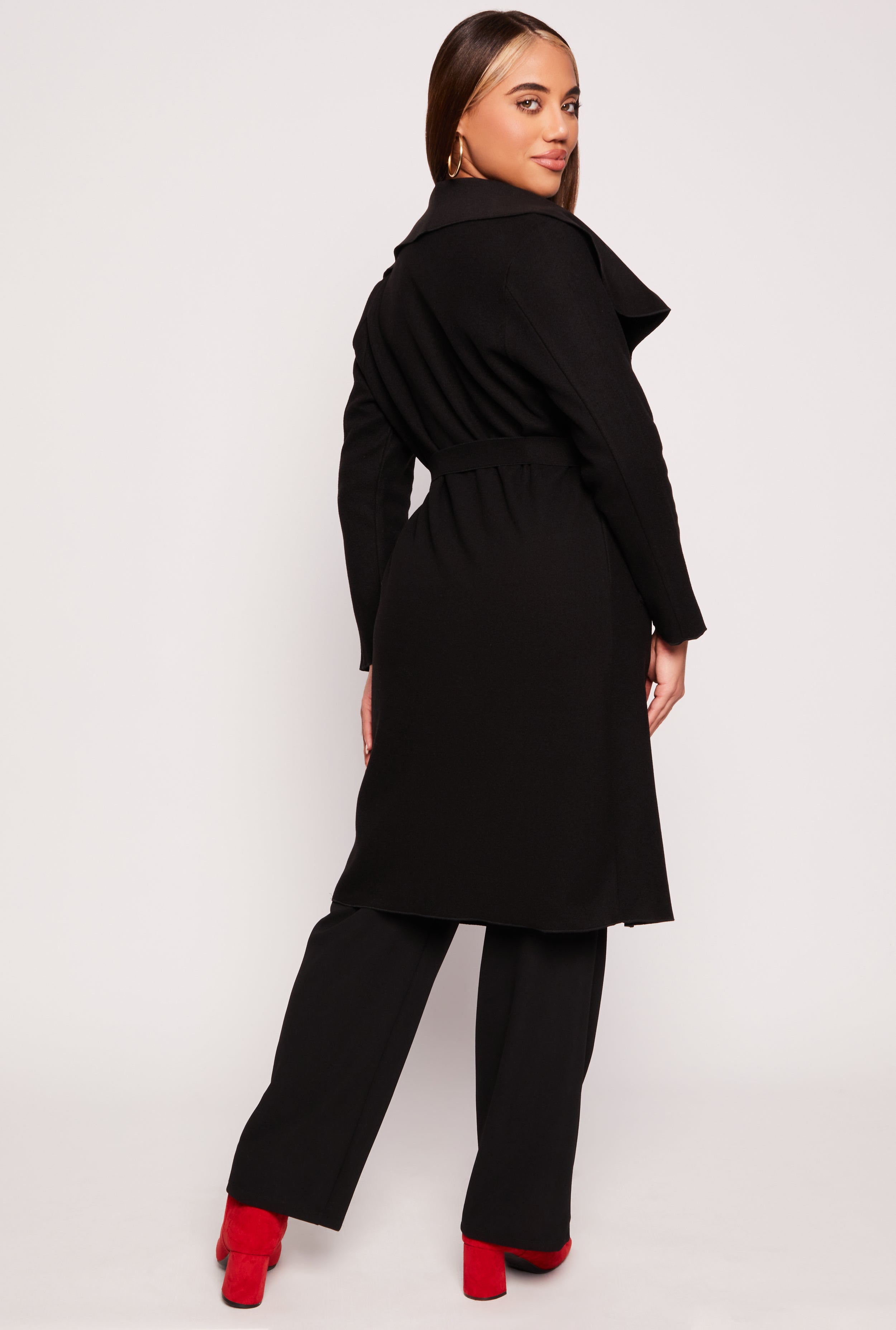 Waterfall Collar Wrap Coat、mySite、camillekostekn