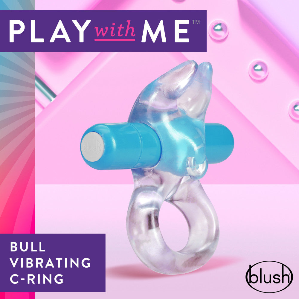 Play With Me By Blush® | Bull: Blue Vibrating Penis Ring、mySite、bottomscart