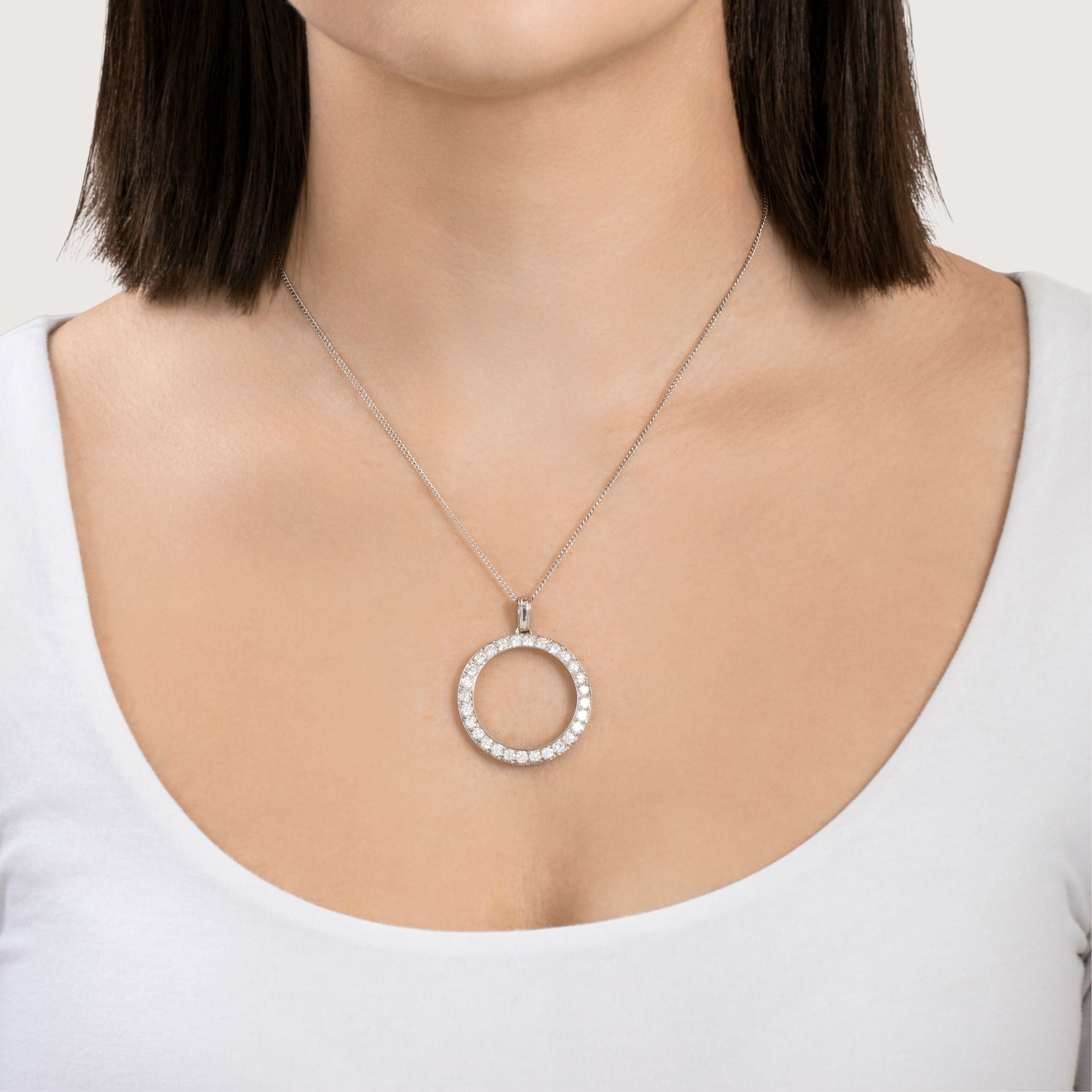 Vintage Shreve Crump & Low Platinum 3.08cttw Diamond Large Sparkling Pendant、mySite、hinf8tx79