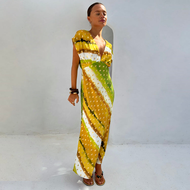 Green Ombre Elodie Dress、mySite、solidvoid