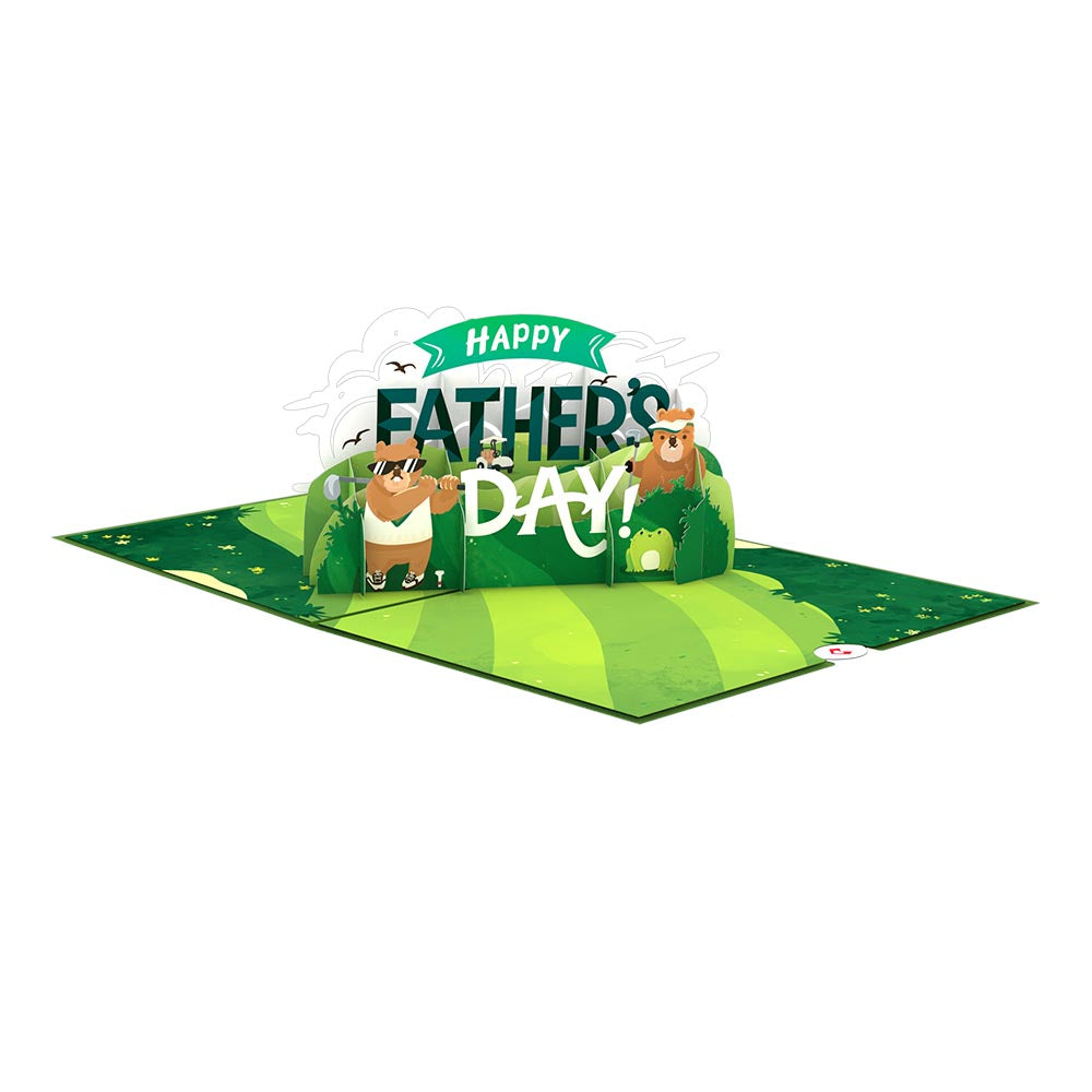 Happy Father's Day Golf Pop-Up Card、mySite、solidvoid