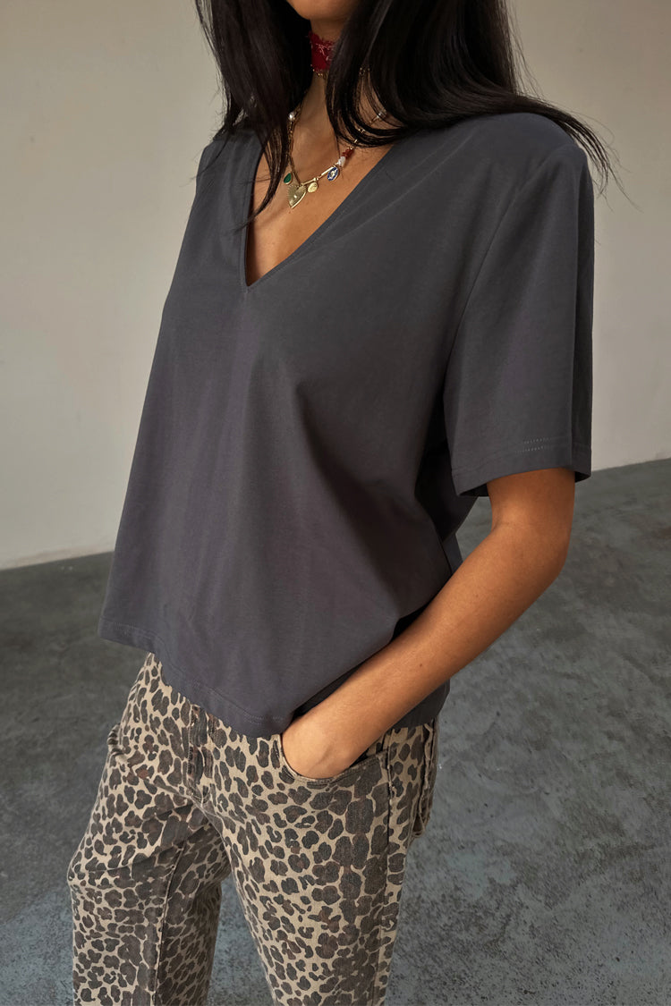 Grey T-Shirt with Shoulder Pads、mySite、solidvoid