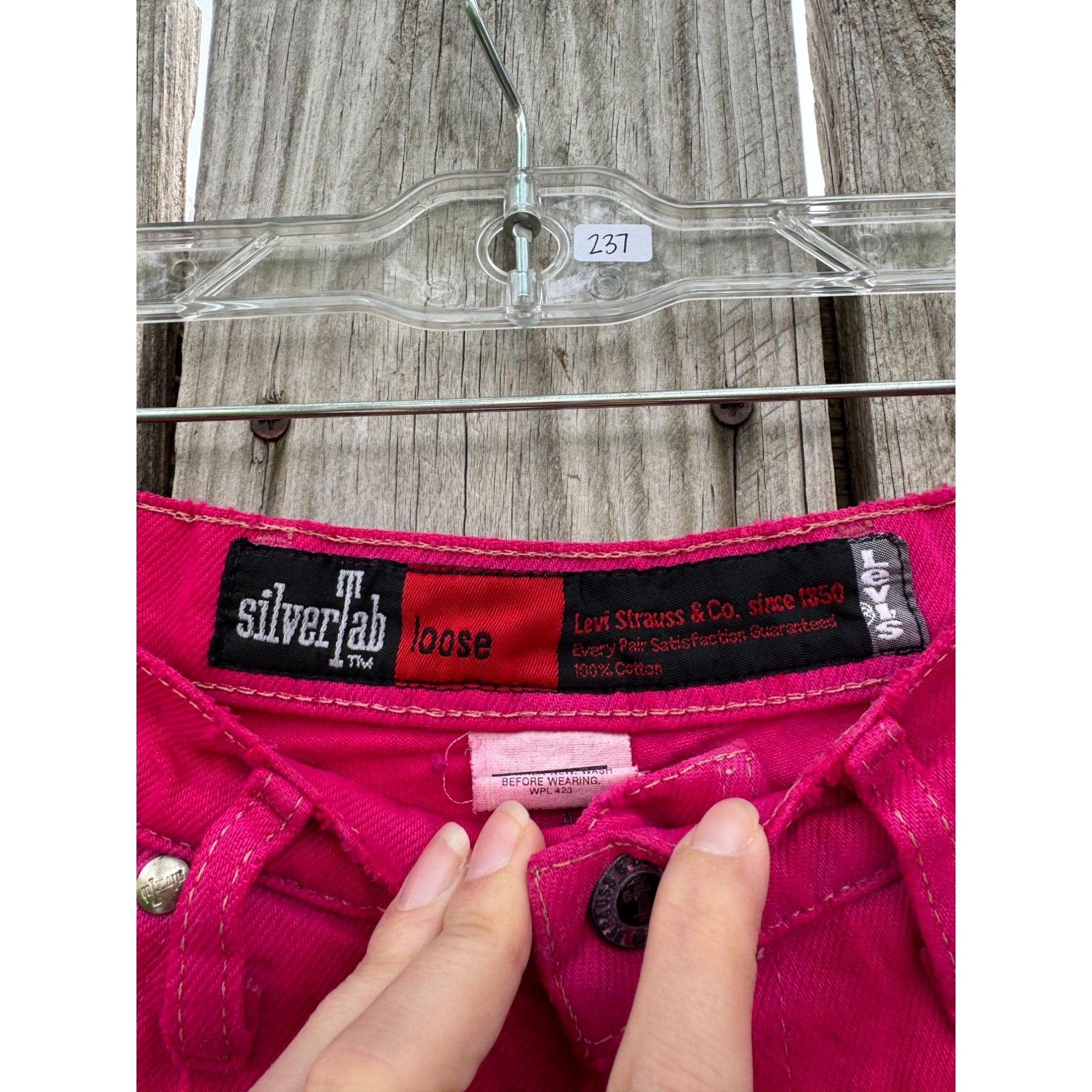 91' Levi's silverTab Loose Fit Hot Pink Cut Off Raw Hem Jean Shorts 30、mySite、garagedoors4me