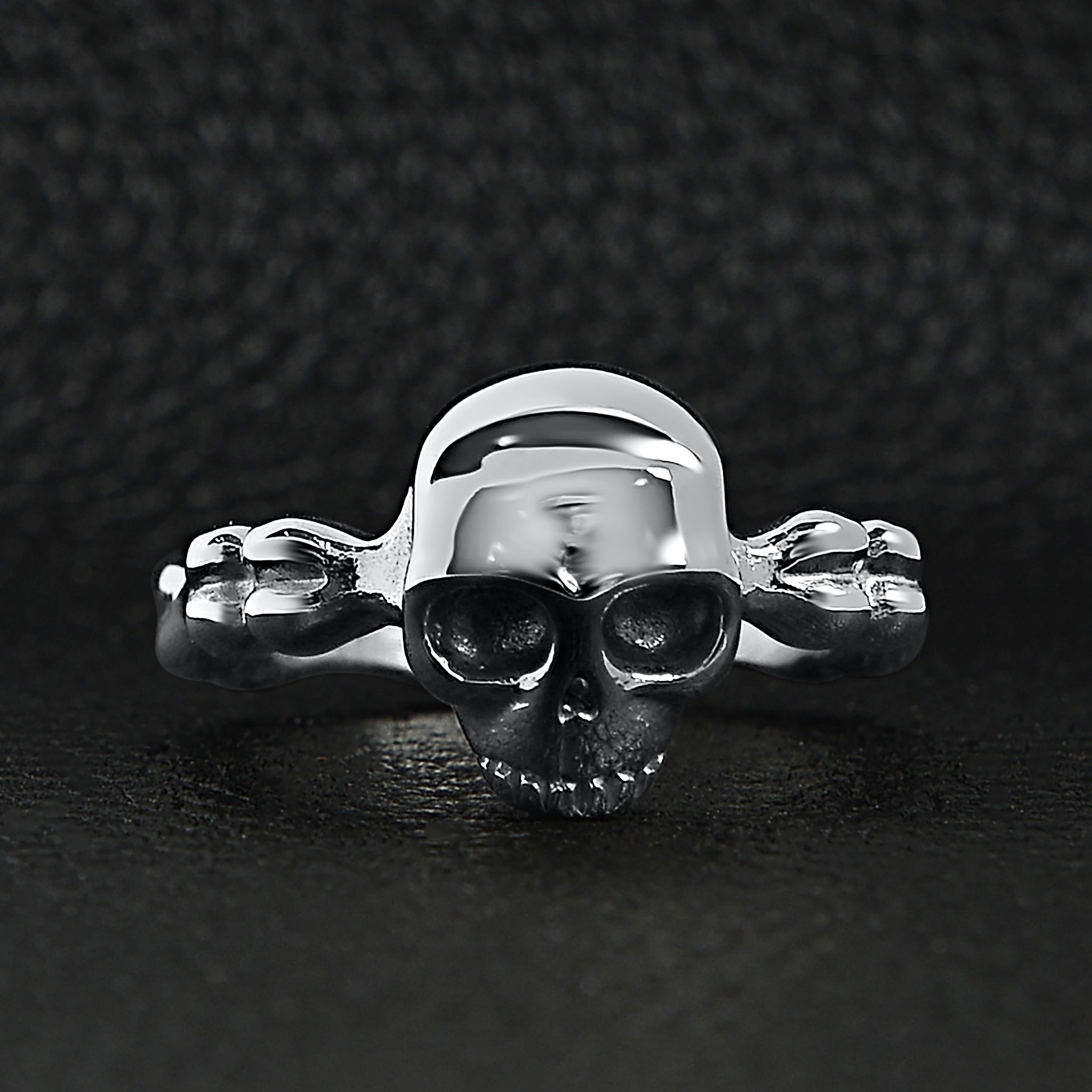 Stainless Steel Skull And Bones Women's Ring / SCR4099、mySite、dreamappss