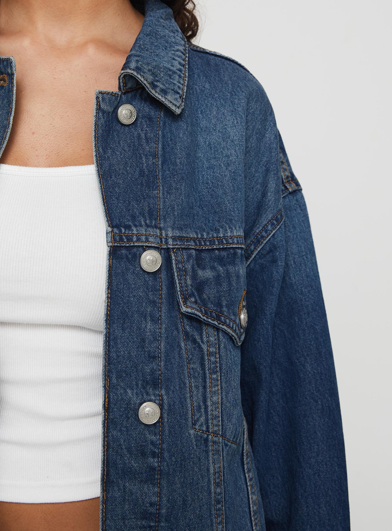 Kooper Denim Jacket Vintage Mid Wash、mySite、solidvoid