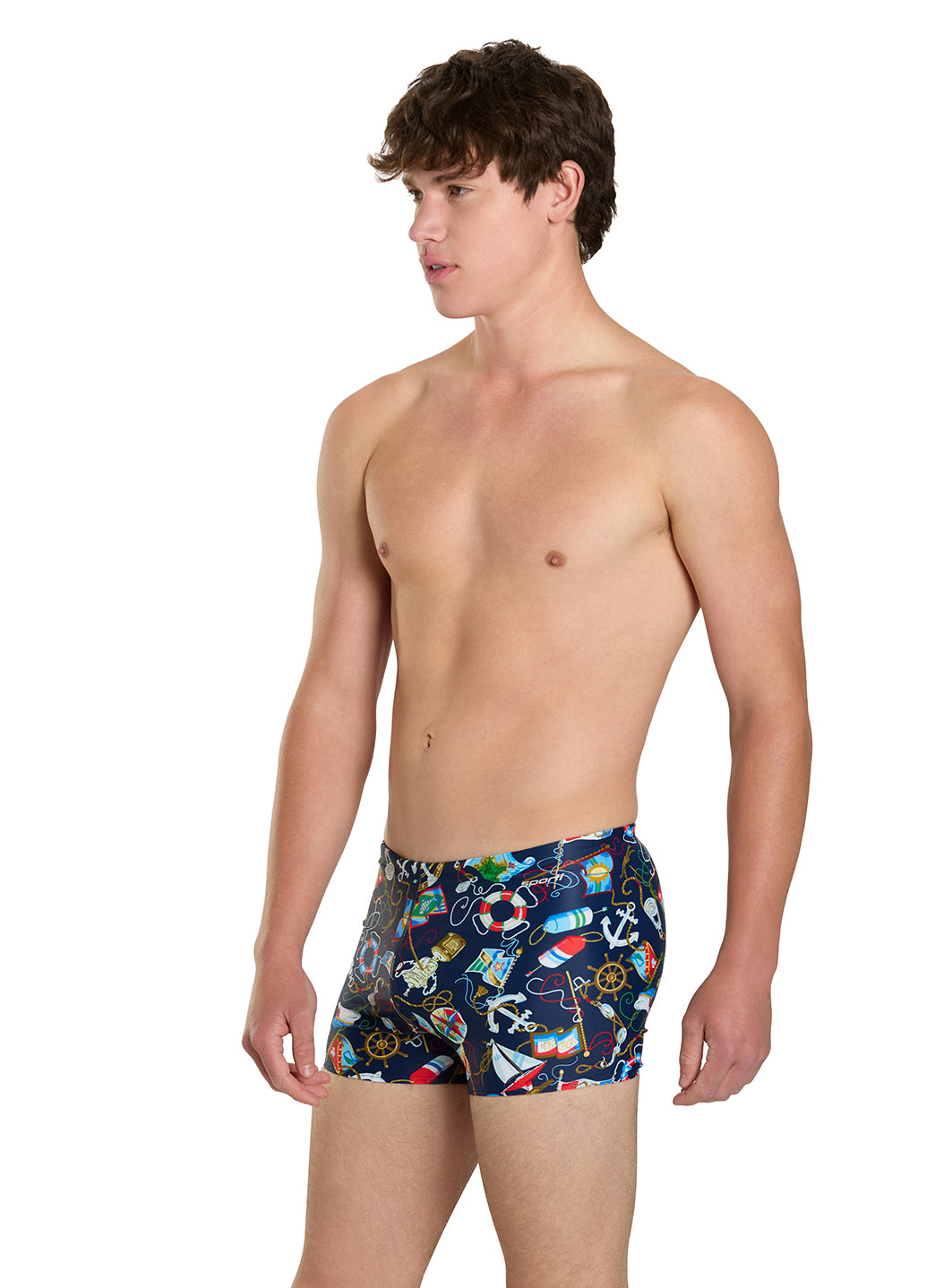 Sporti Anchors Away Square Leg Swimsuit (26-40)、mySite、noshort