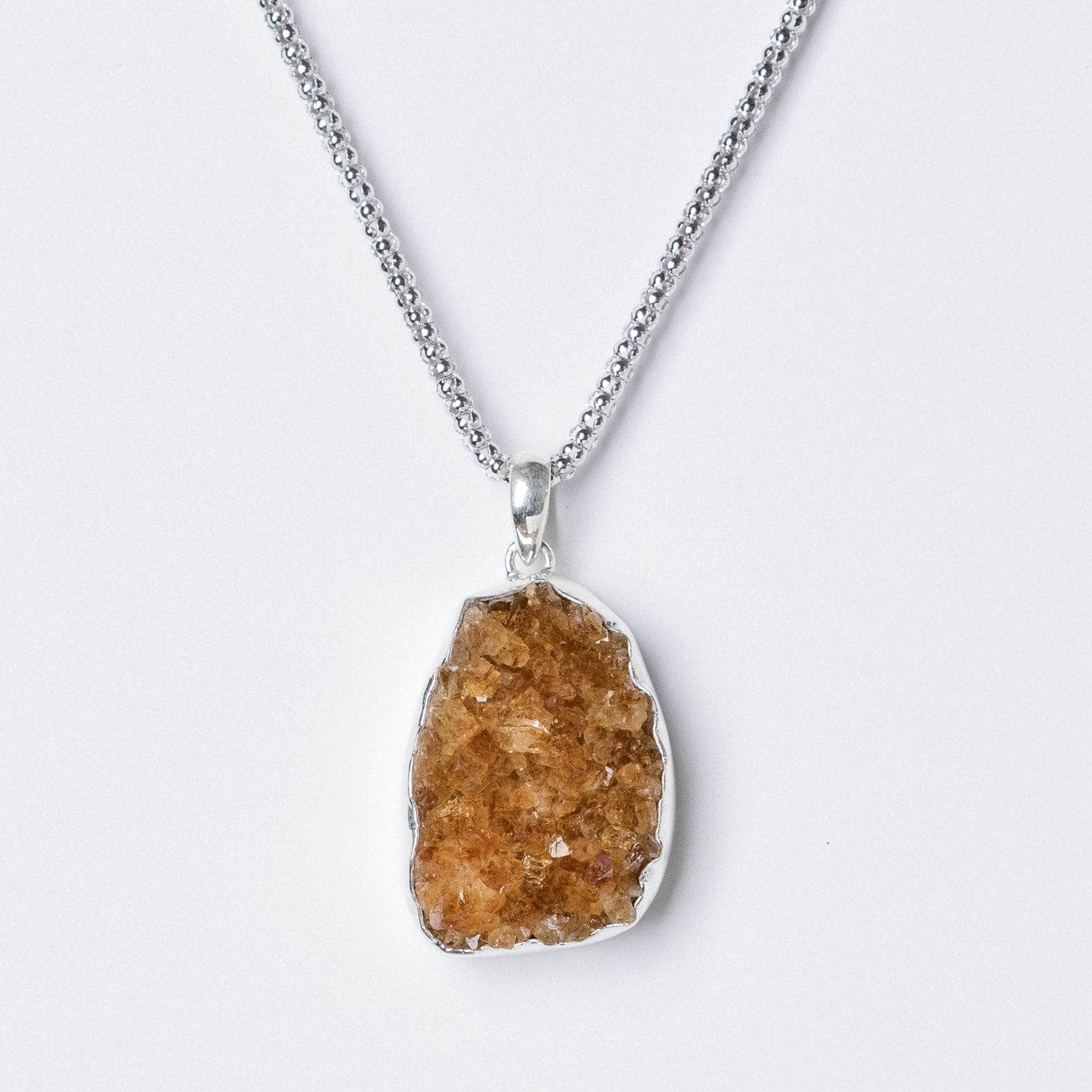 Citrine Druzy Pendant Necklace、mySite、hinf8tx79