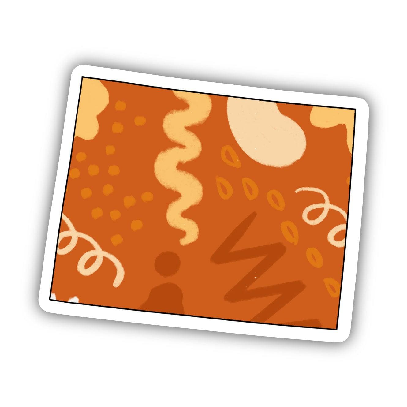  Wyoming Orange Abstract Sticker、mySite、elrpsem3k