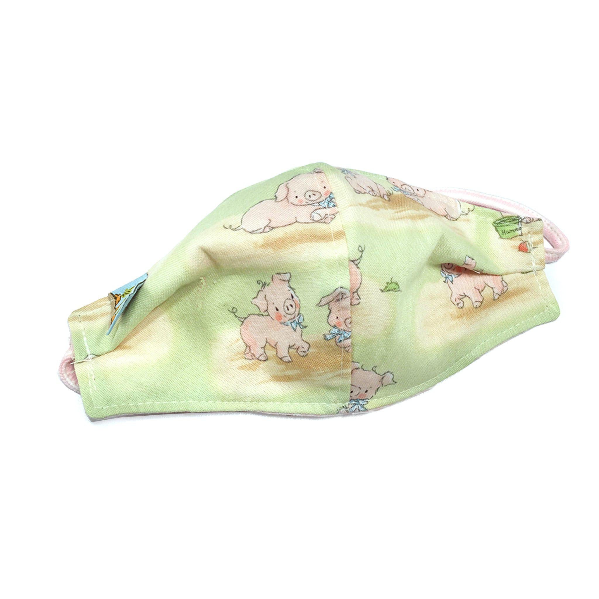 RETIRED - Hand-Crafted Child Cloth Face Mask - Hammie the Pig、mySite、g9winljtr