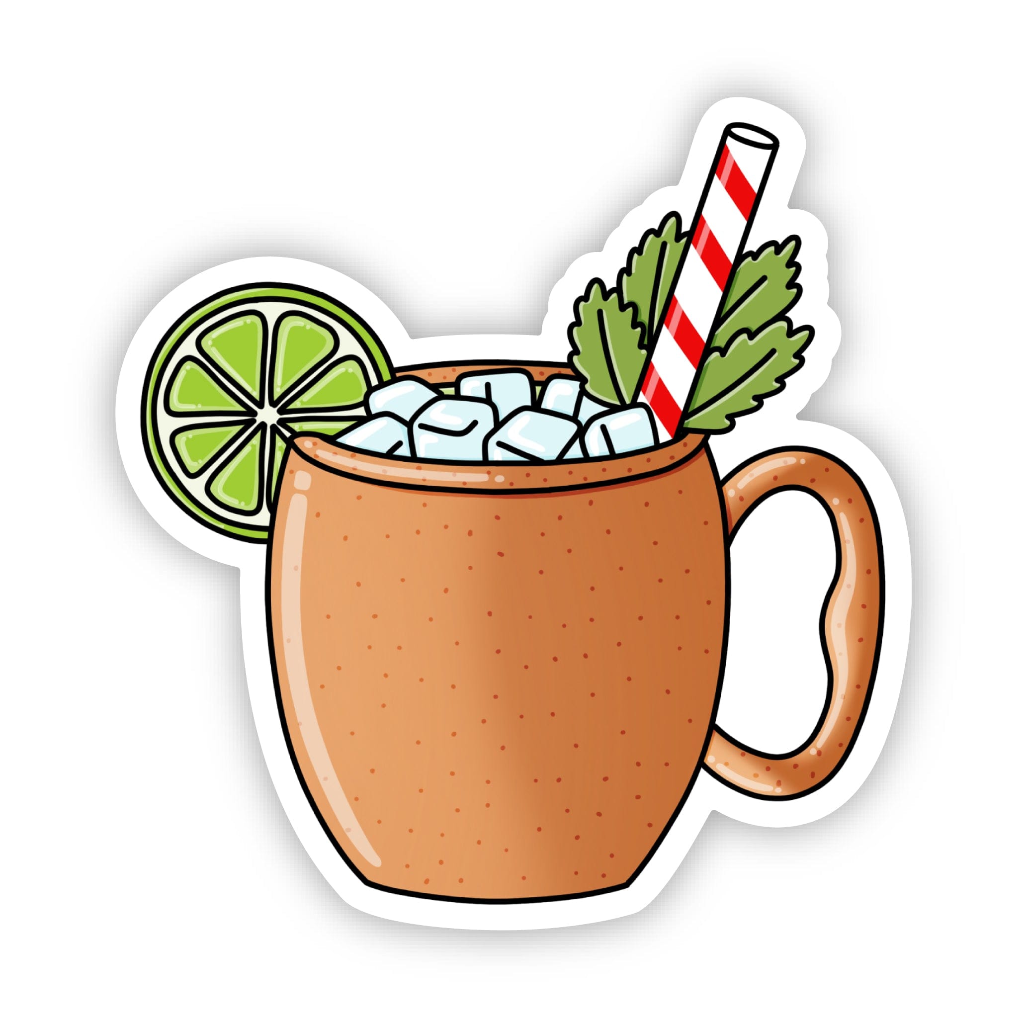  Moscow Mule Cocktail Sticker、mySite、ghnorth
