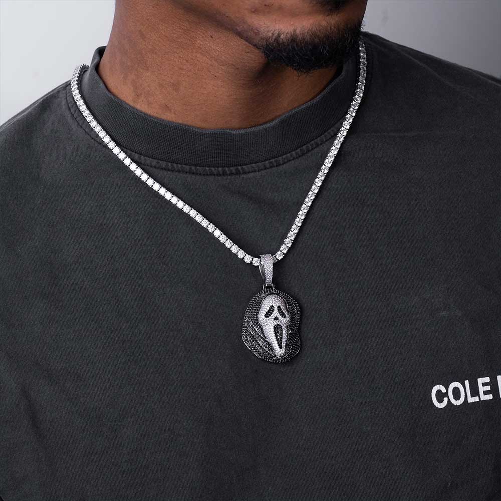 Black Moissanite Scream Pendant 14K Gold、mySite、hinf8tx79