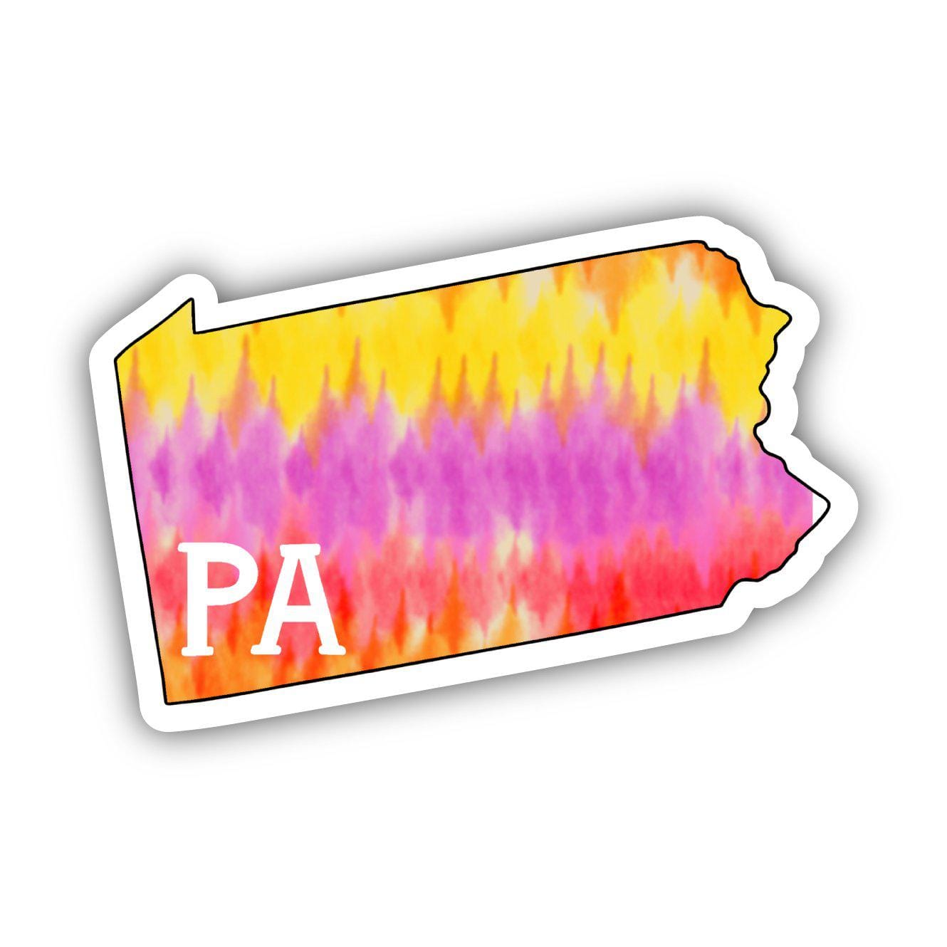  Pennsylvania Tie Dye Stripes Sticker、mySite、elrpsem3k