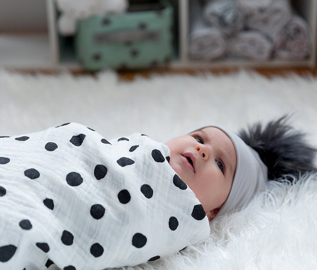  B&W Abstract Swaddle Blanket Set、mySite、elrpsem3k