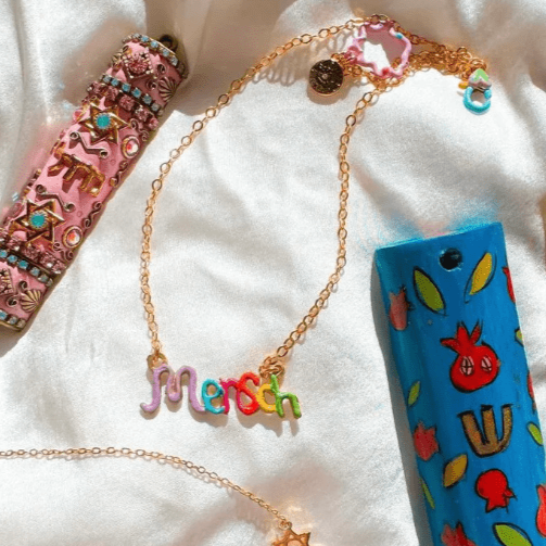 Rainbow Mensch Necklace by Susan Alexandra - Bronze、mySite、topwebapps