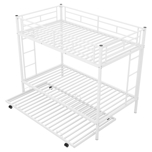 Twin over Twin Bunk Bed with Trundle, Black(OLD SKU:MF192387AAB)、、casual