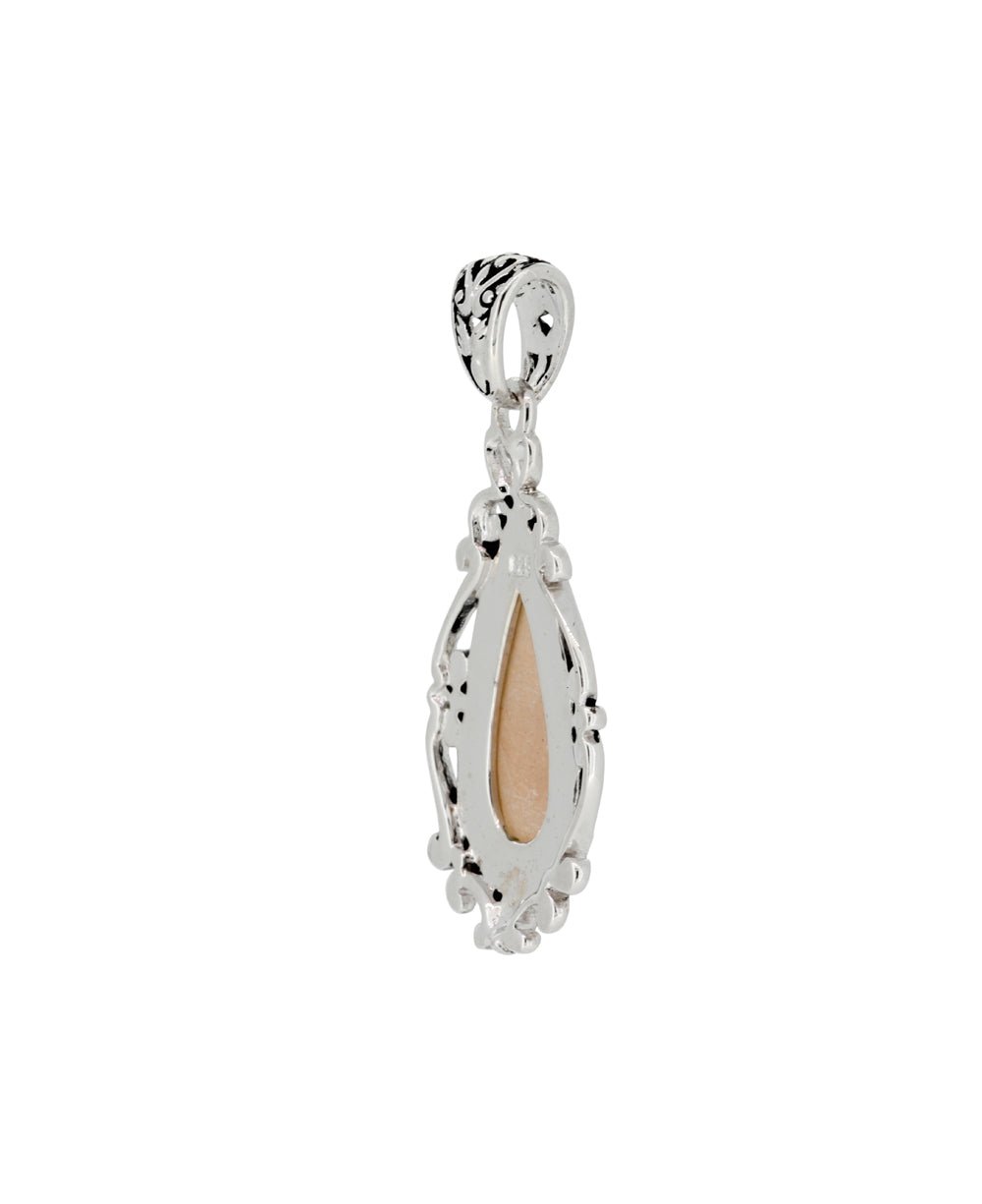 Sterling Silver Peach Moonstone Pendant、mySite、topwebapps